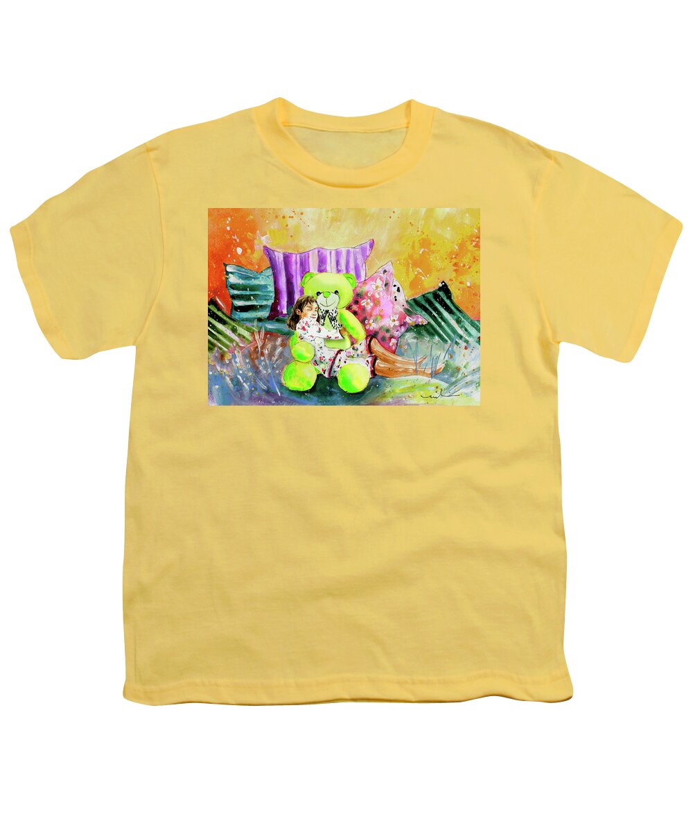 Truffle Mcfurry Youth T-Shirt featuring the painting My Teddy And Me 02 by Miki De Goodaboom