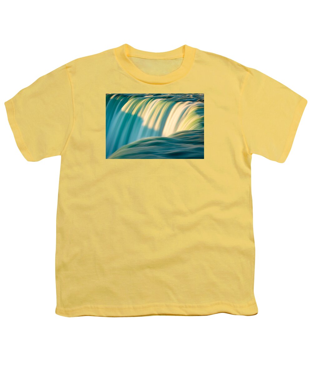 Canadian Falls Youth T-Shirt featuring the photograph Niagara Falls - Abstract I by Mark Rogers