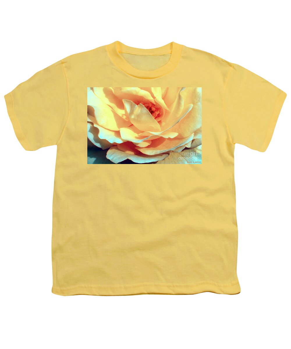 Rose Youth T-Shirt featuring the digital art Rose / Summer Sky by Elizabeth McTaggart