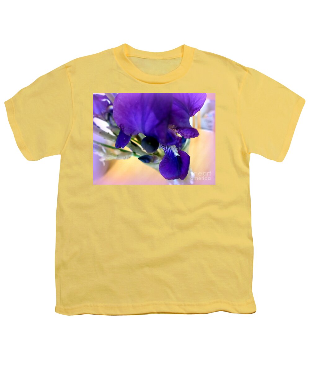 Iris Youth T-Shirt featuring the photograph Sedona Wild Iris by Mars Besso