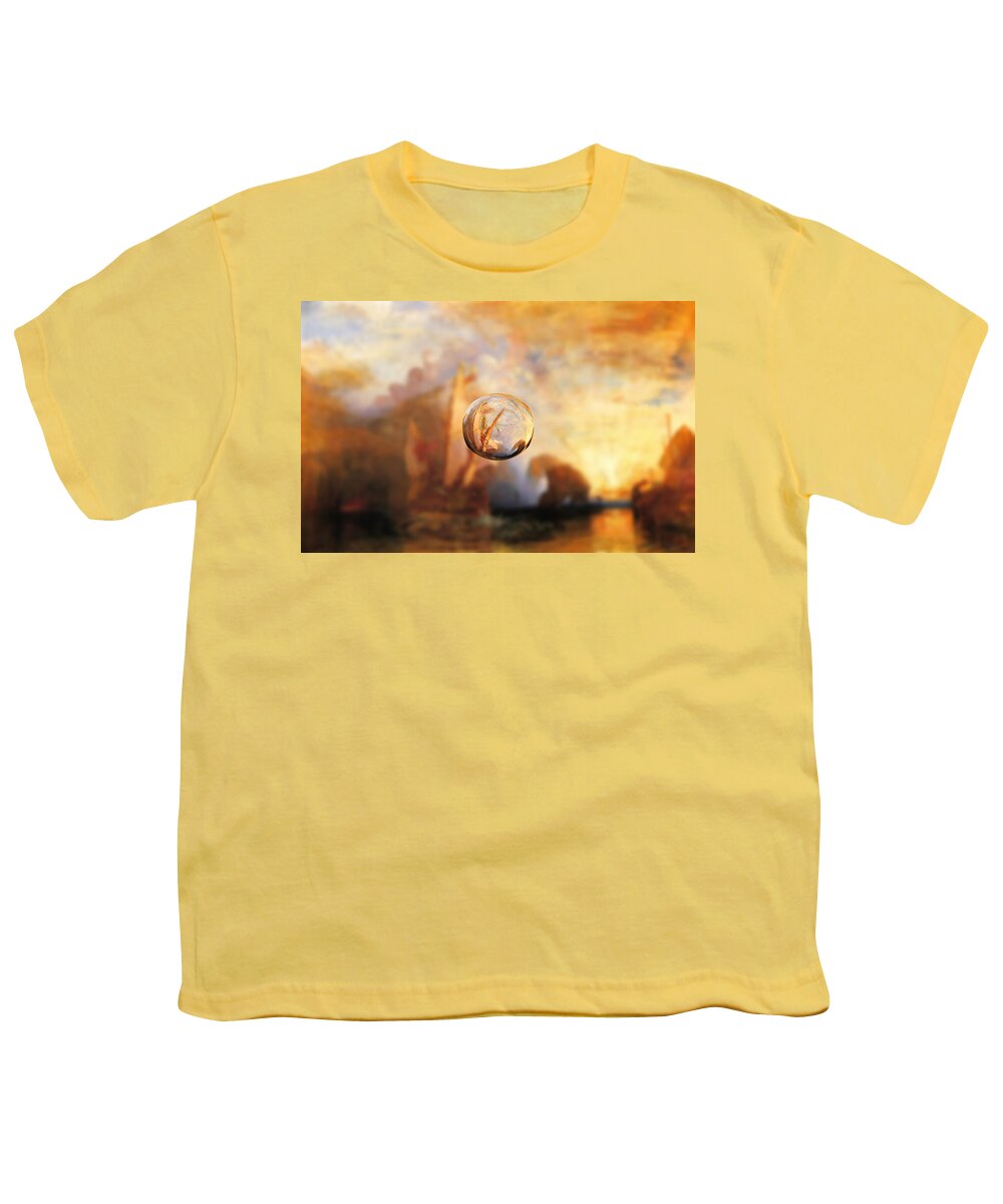 Abstract In The Living Room Youth T-Shirt featuring the digital art Sphere 11 Turner by David Bridburg