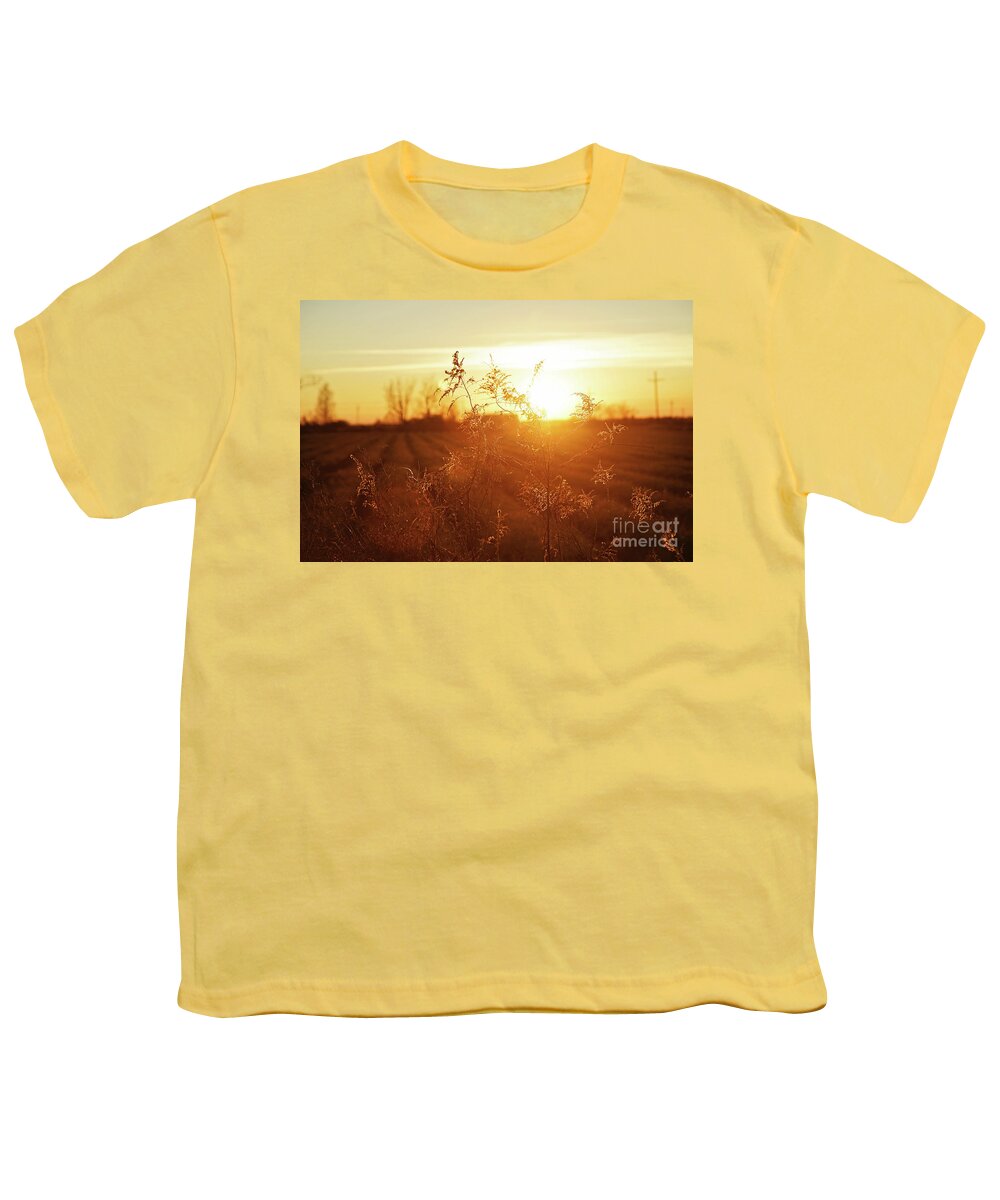 Sunset Youth T-Shirt featuring the photograph Sunset Glow by Scott Pellegrin