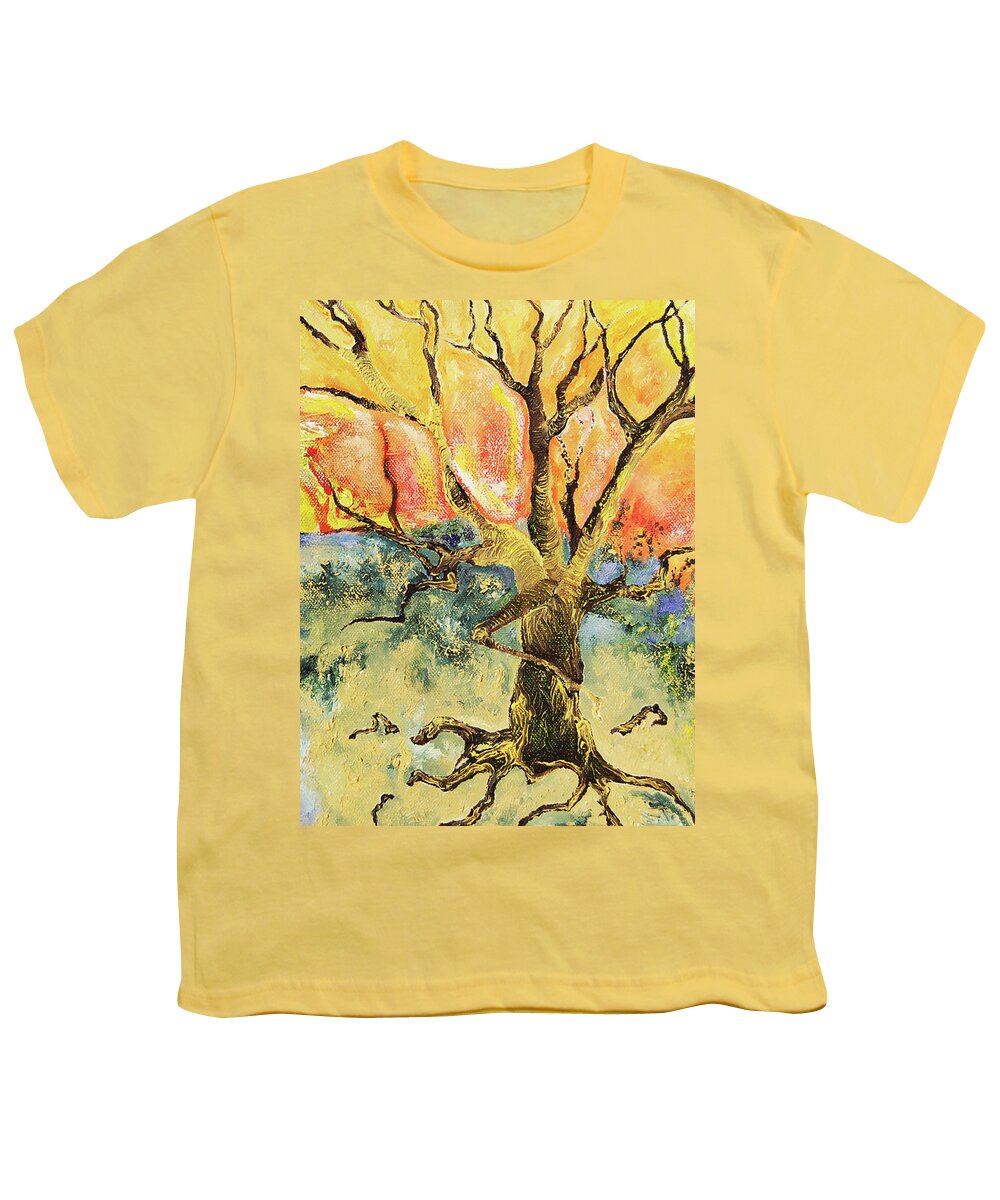 Fantasy Landscape Youth T-Shirt featuring the painting Unstoppable by Anitra Handley-Boyt