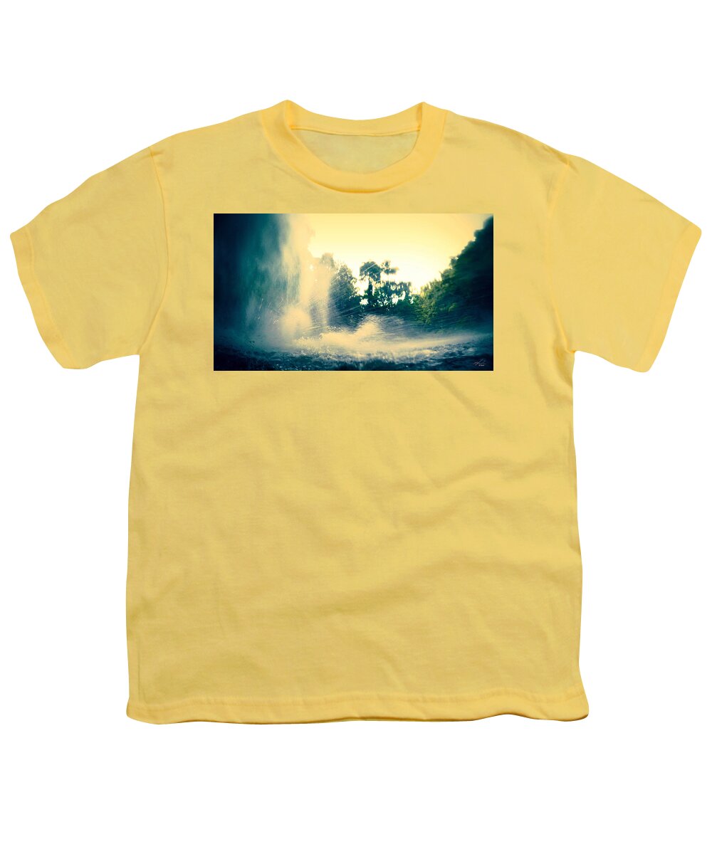 Landscape Youth T-Shirt featuring the photograph Water fall dream by Michael Blaine