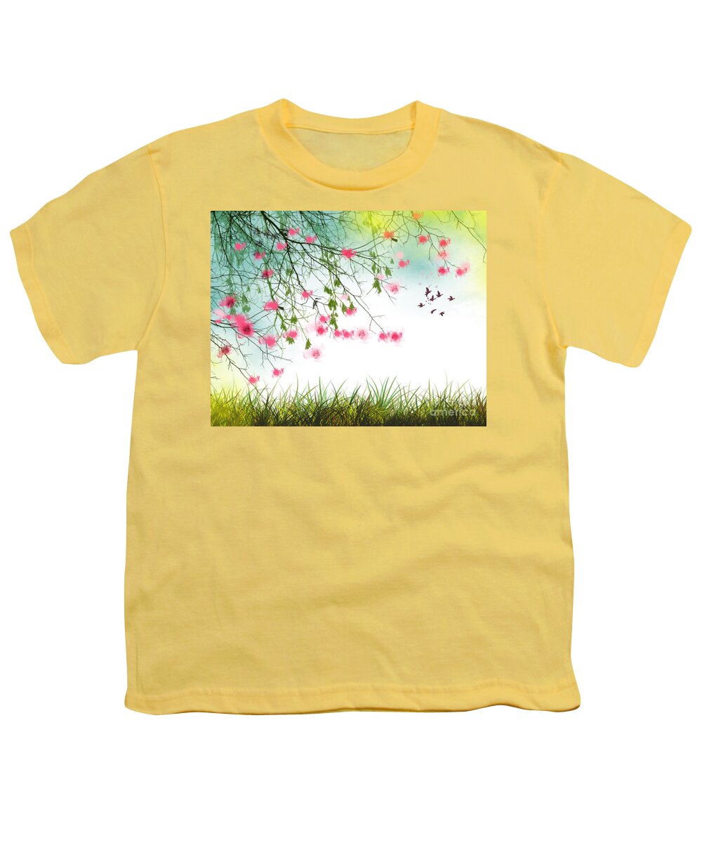 Spring 2016 Youth T-Shirt featuring the digital art Welcome Spring 2016 by Trilby Cole