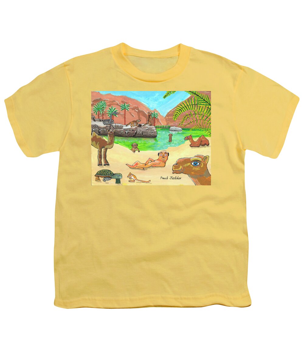 Desert Youth T-Shirt featuring the painting 2019 - July by Paul Fields
