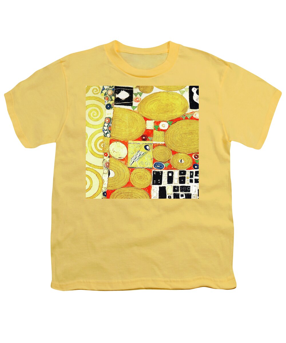 Wingsdomain Youth T-Shirt featuring the photograph Abstract Art Gustav Klimt 20190215 plate2 by Wingsdomain Art and Photography