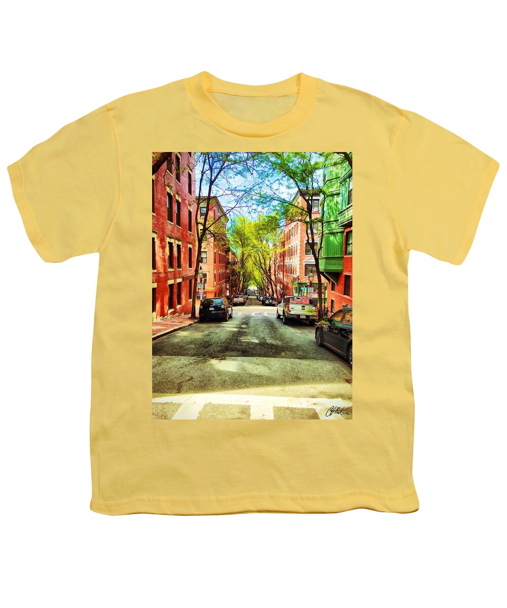 Beacon Hill Youth T-Shirt featuring the photograph Beacon Hill by Chris Montcalmo