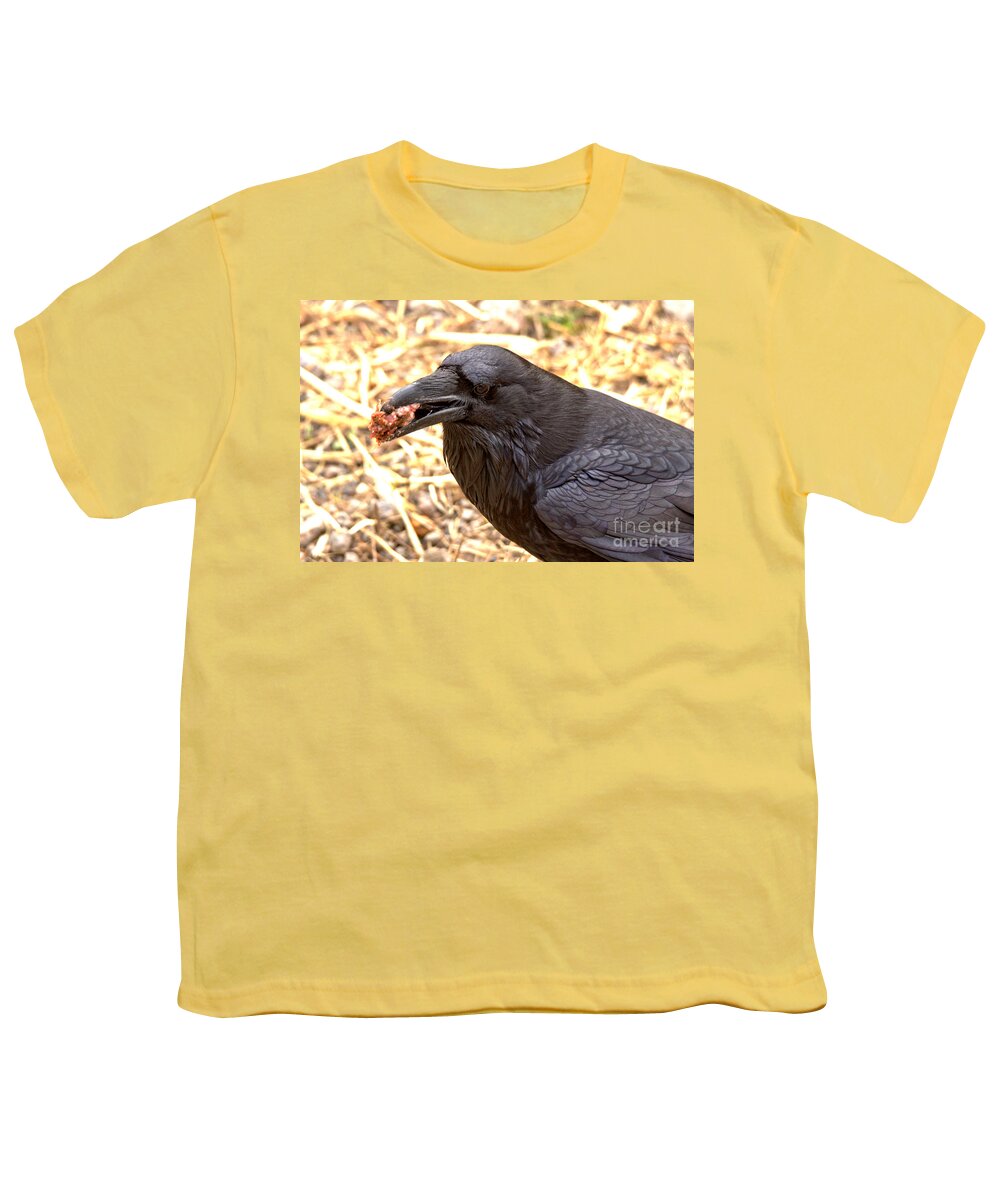 Raven Youth T-Shirt featuring the photograph The Ultimate Scavenger by Adam Jewell