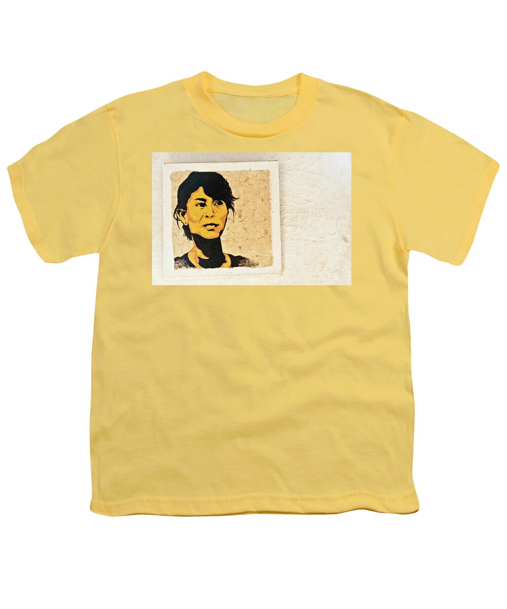 Birman Youth T-Shirt featuring the photograph Aung San Suu Kyi, Myanmar by Lie Yim
