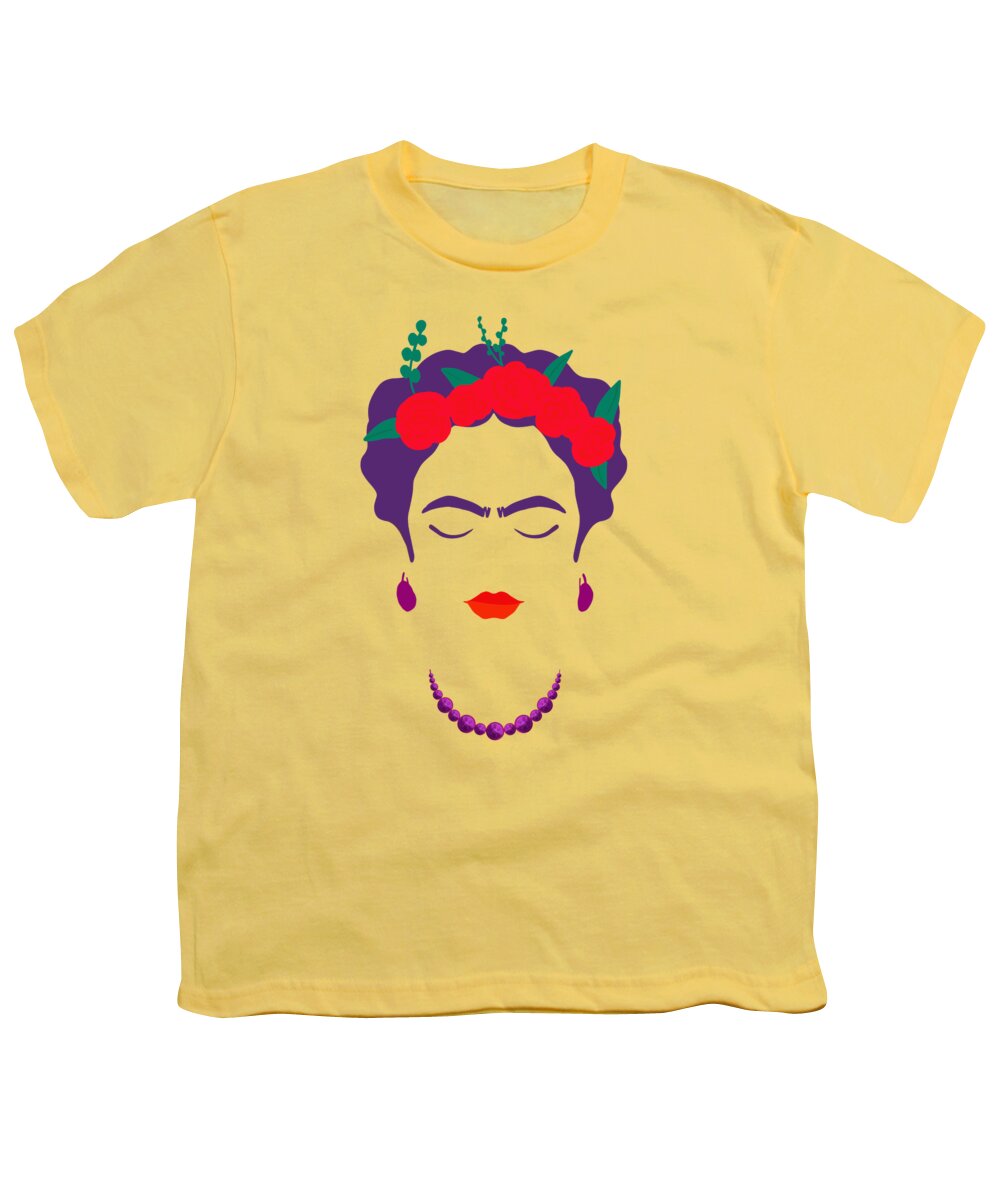 Frida Kahlo De Rivera Youth T-Shirt featuring the painting Frida Kahlo Abstract Surreal by Tony Rubino