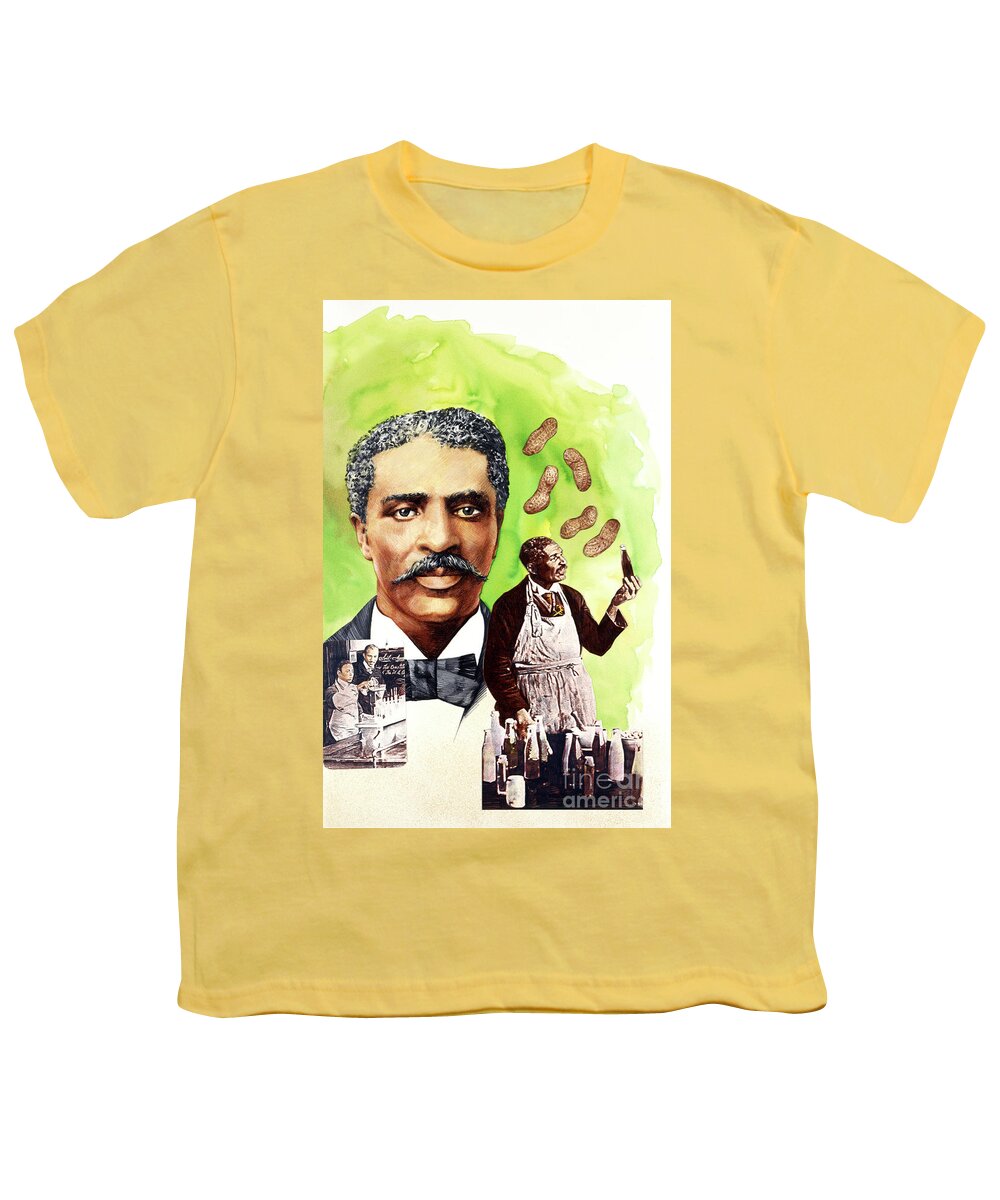 Paul And Chris Calle Youth T-Shirt featuring the painting The 1910s - George Washington Carver by Paul and Chris Calle