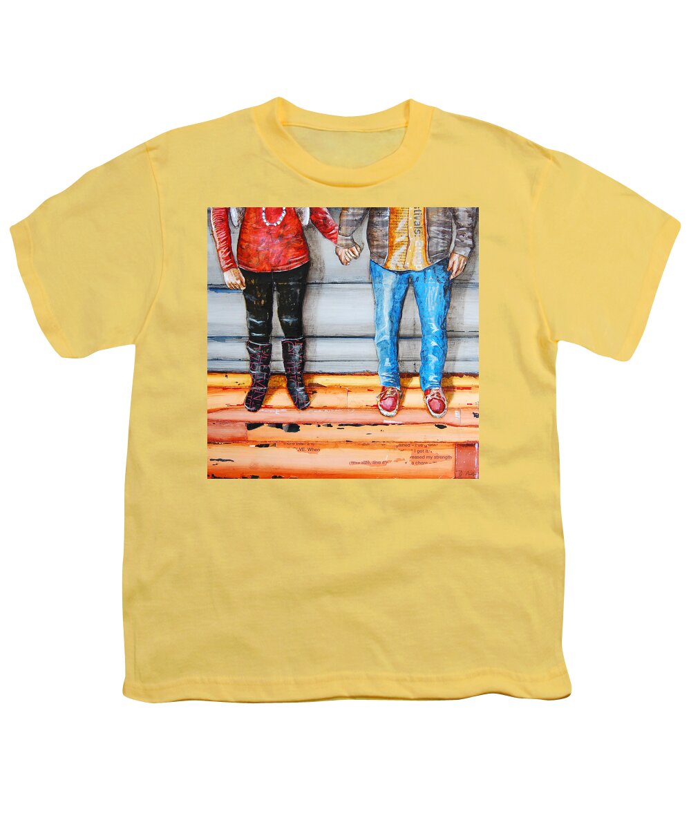 Love Youth T-Shirt featuring the painting Head Over Heels by Danny Phillips