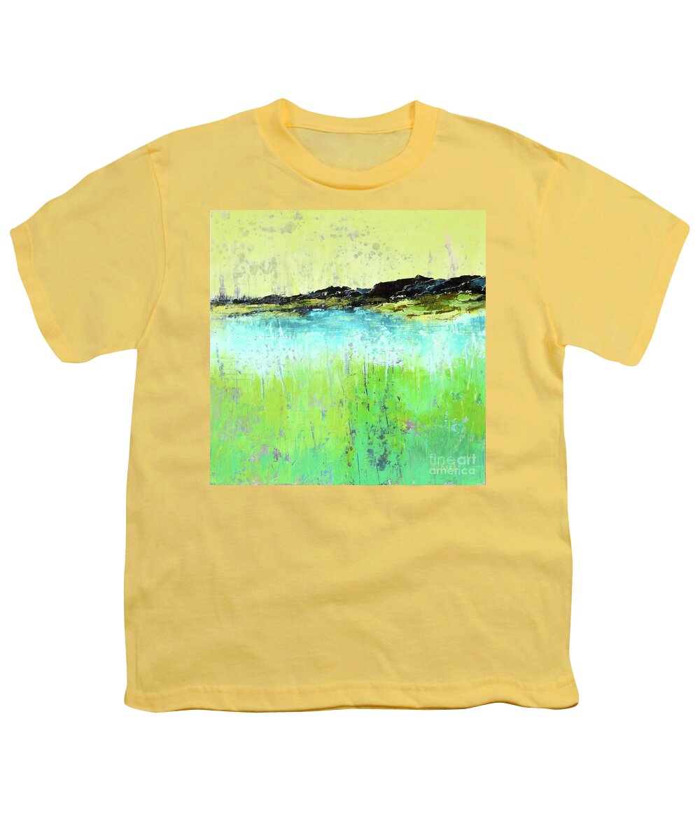 Oil Painting Youth T-Shirt featuring the painting Hidden Lakes by PJ Kirk
