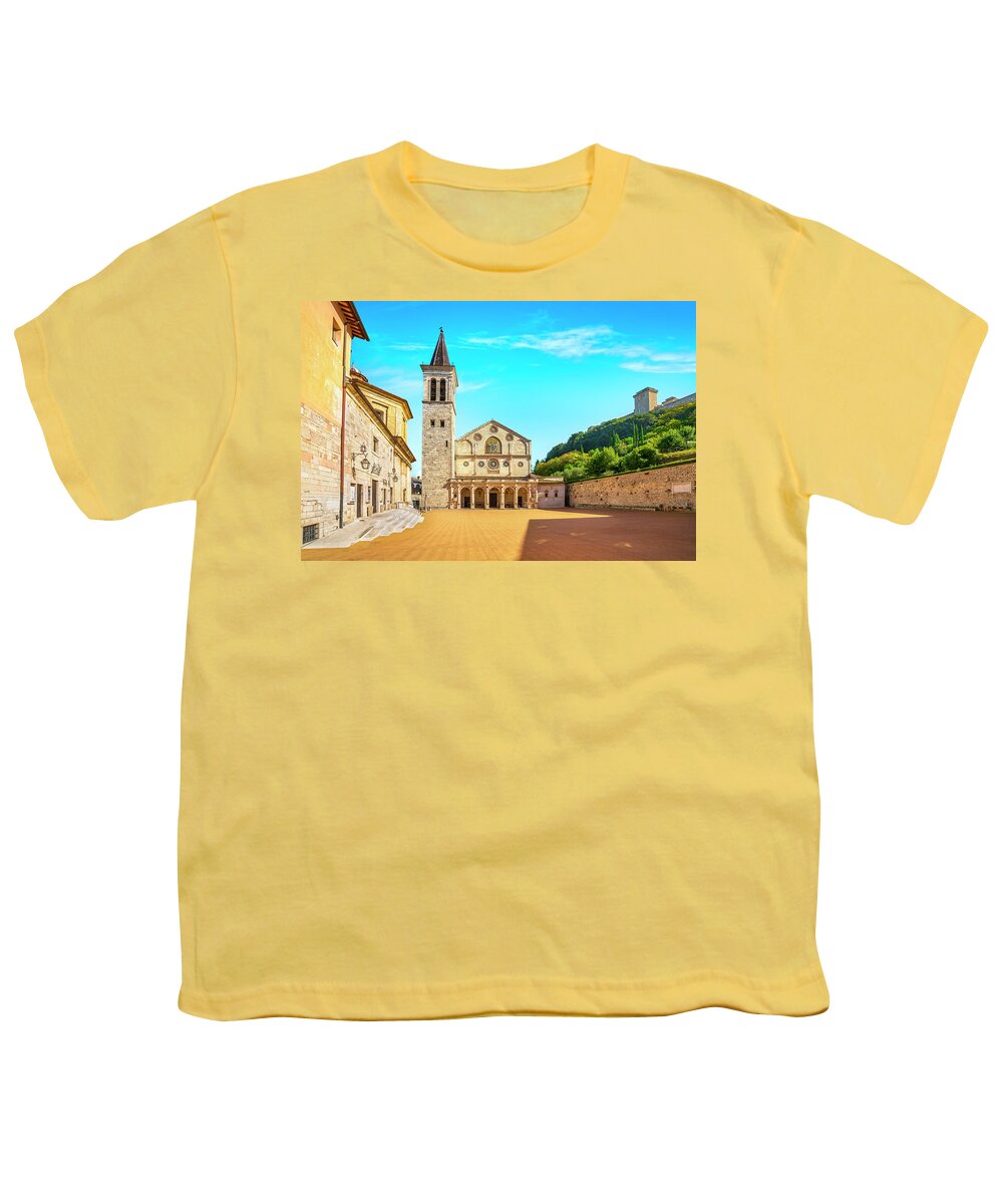 Spoleto Youth T-Shirt featuring the photograph Spoleto, Santa Maria Cathedral by Stefano Orazzini