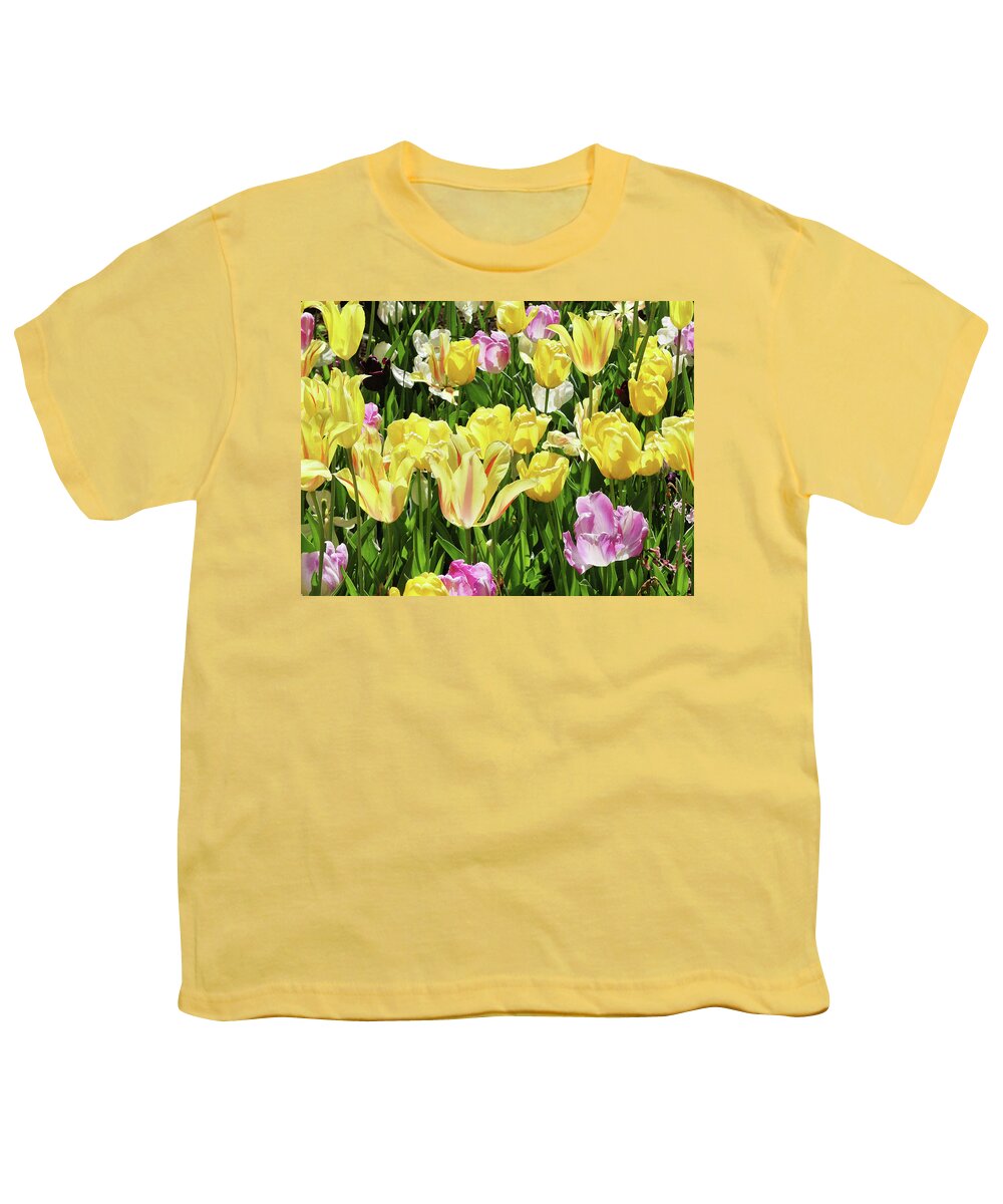 Landscape Youth T-Shirt featuring the photograph Spring Tulips 2 by Sharon Williams Eng