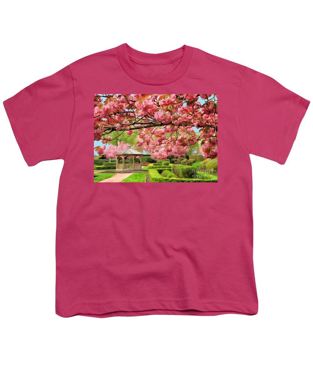 Gazebo Youth T-Shirt featuring the photograph Garden Gazebo by Geoff Crego