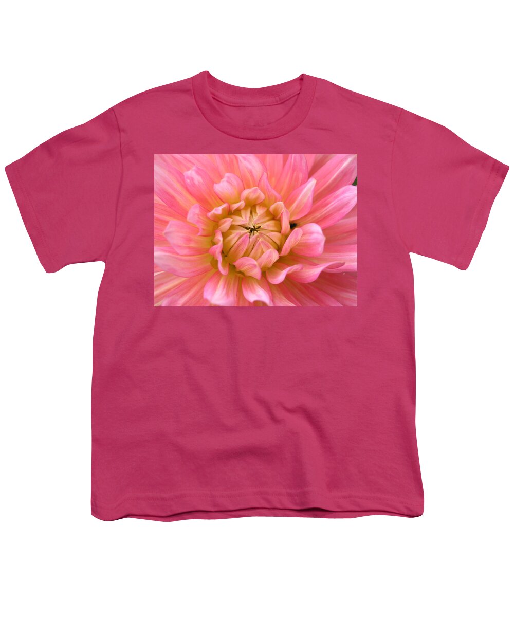 Flower Youth T-Shirt featuring the photograph Peaches and cream by Ron Harpham