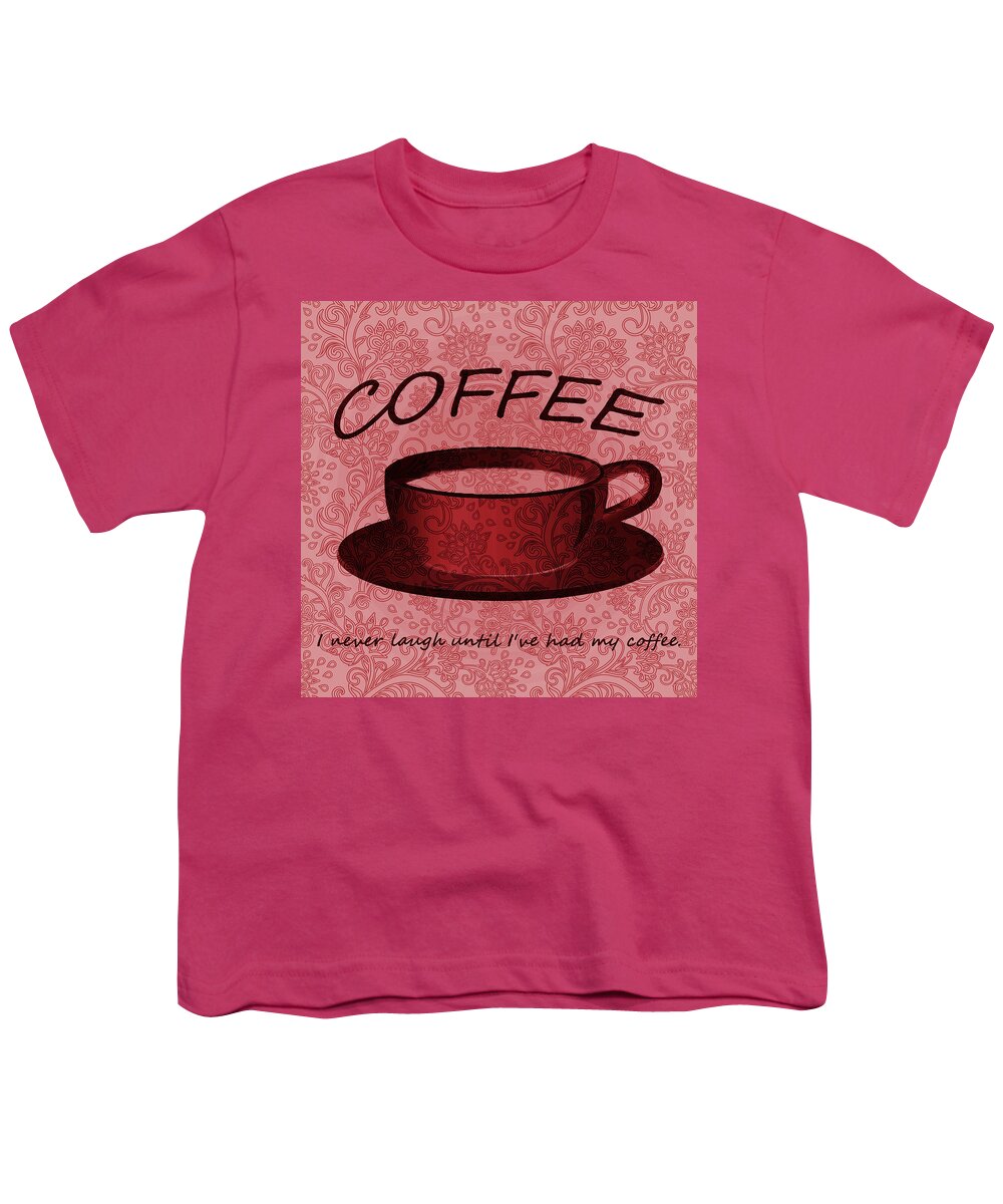 Coffee Youth T-Shirt featuring the digital art Coffee 2 by Angelina Tamez