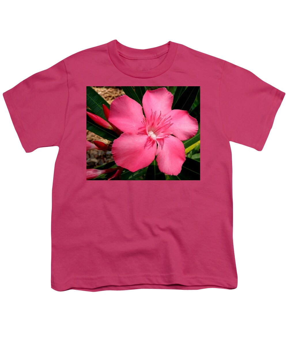 Pink Youth T-Shirt featuring the photograph Nerium Oleander Pink by Kim Galluzzo
