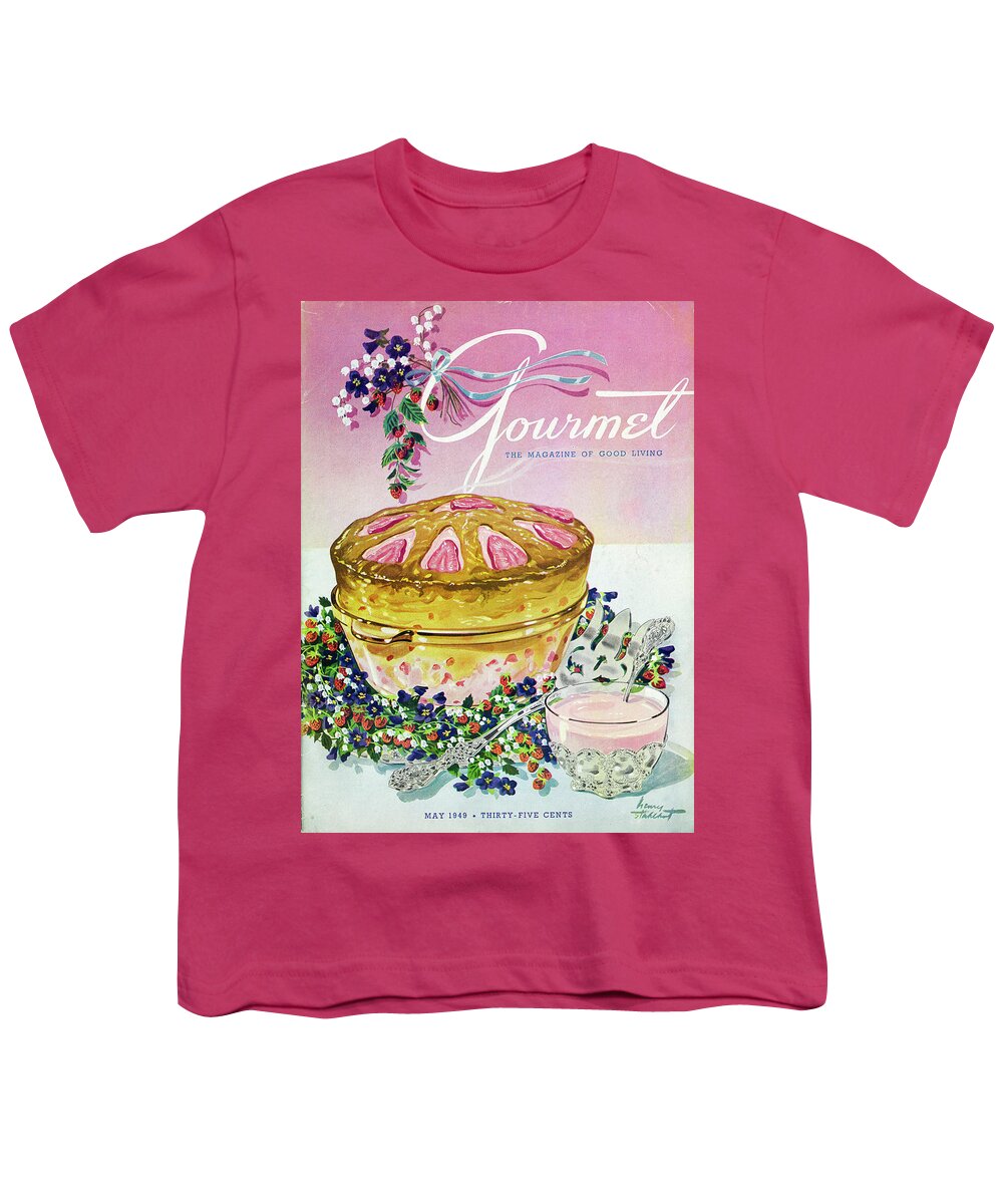Illustration Youth T-Shirt featuring the photograph A Gourmet Cover Of A Souffle by Henry Stahlhut