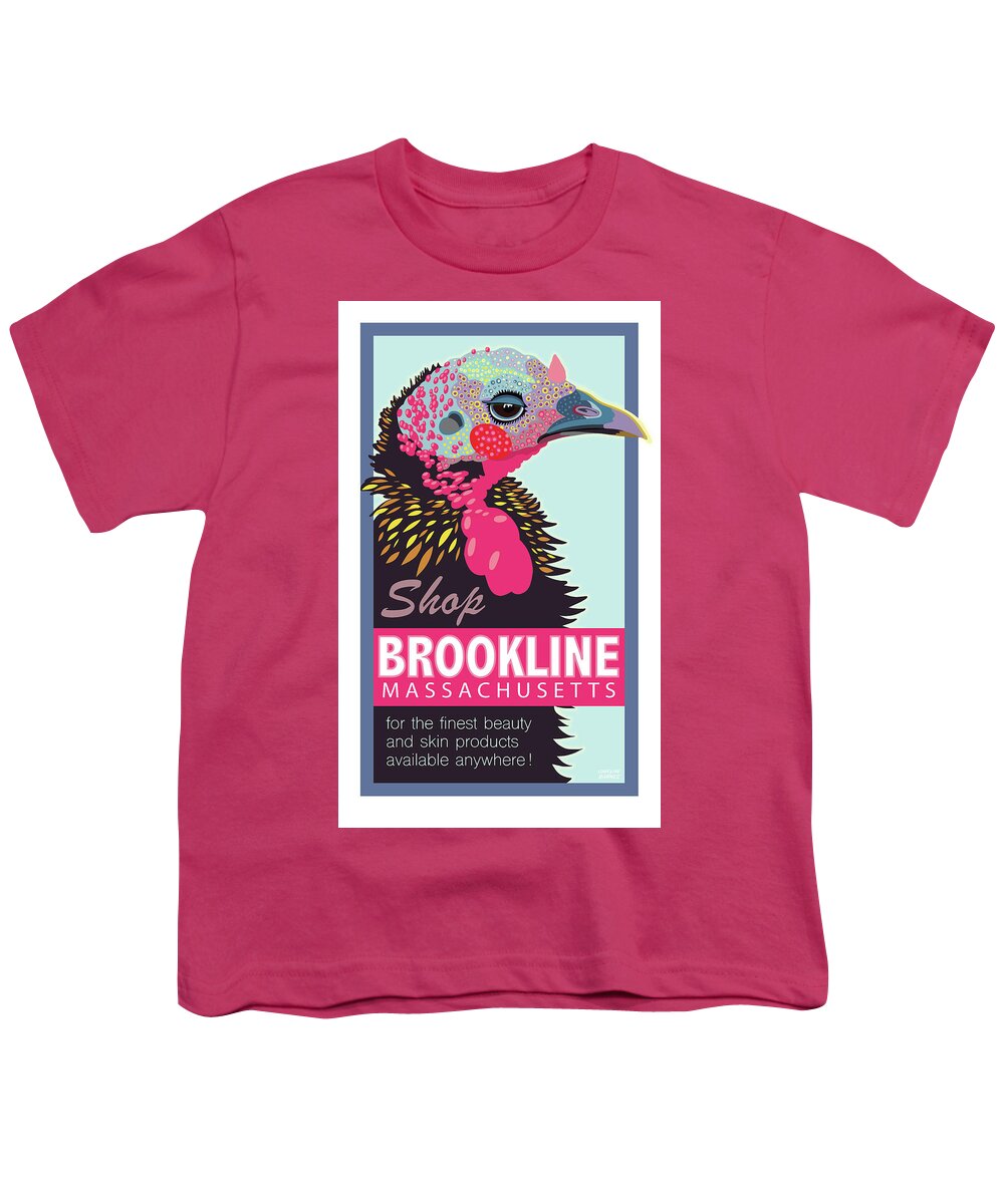 Brookline Turkeys Youth T-Shirt featuring the digital art Beauty by Caroline Barnes
