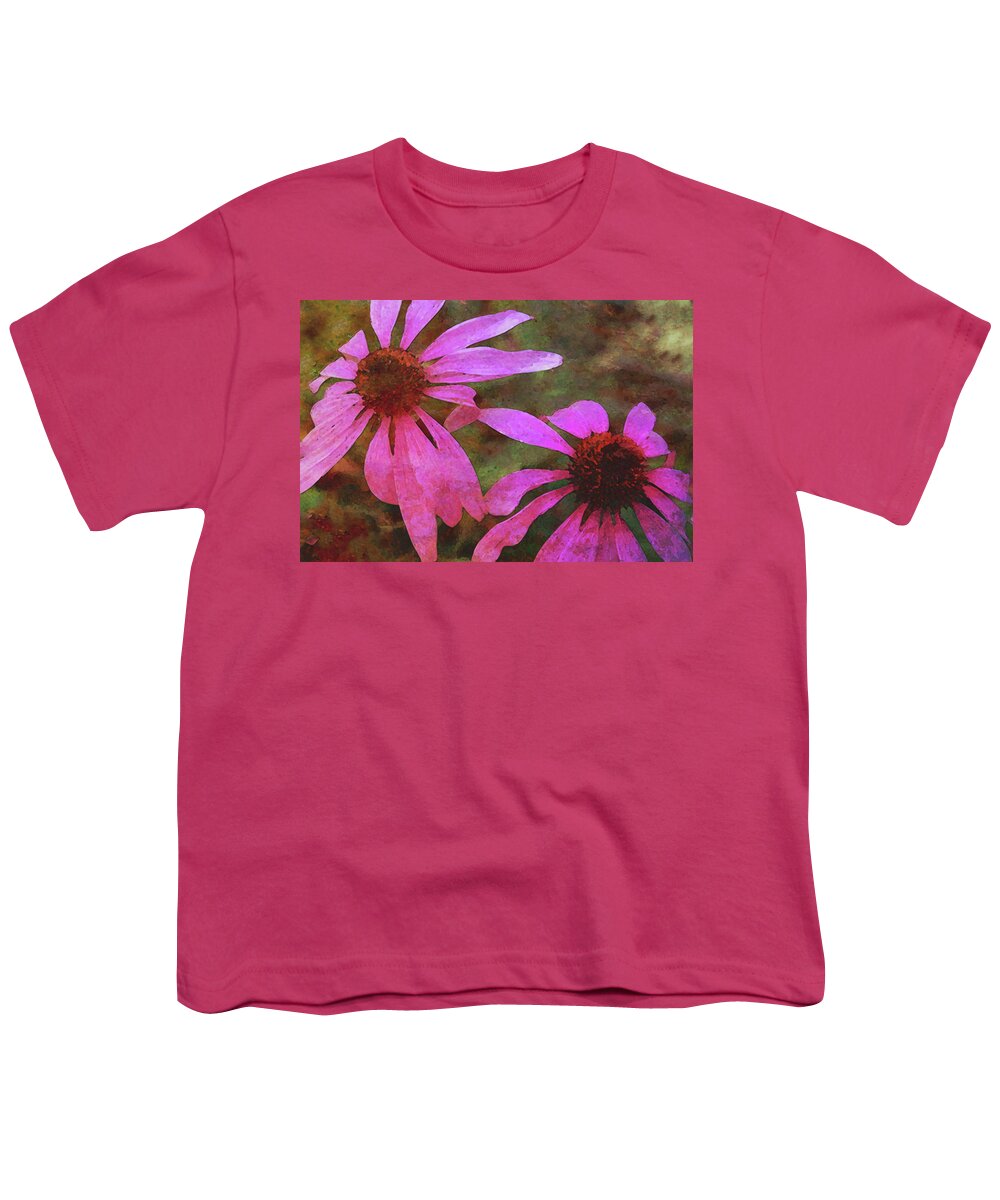 Coneflowers Youth T-Shirt featuring the photograph Coneflowers 6112 DP_2 by Steven Ward