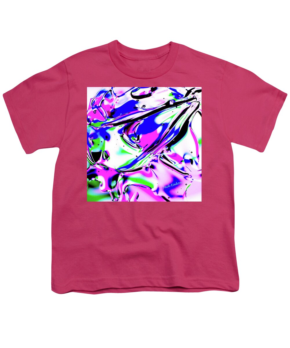 Purple Youth T-Shirt featuring the photograph Gel Art#18 by Jack Eadon