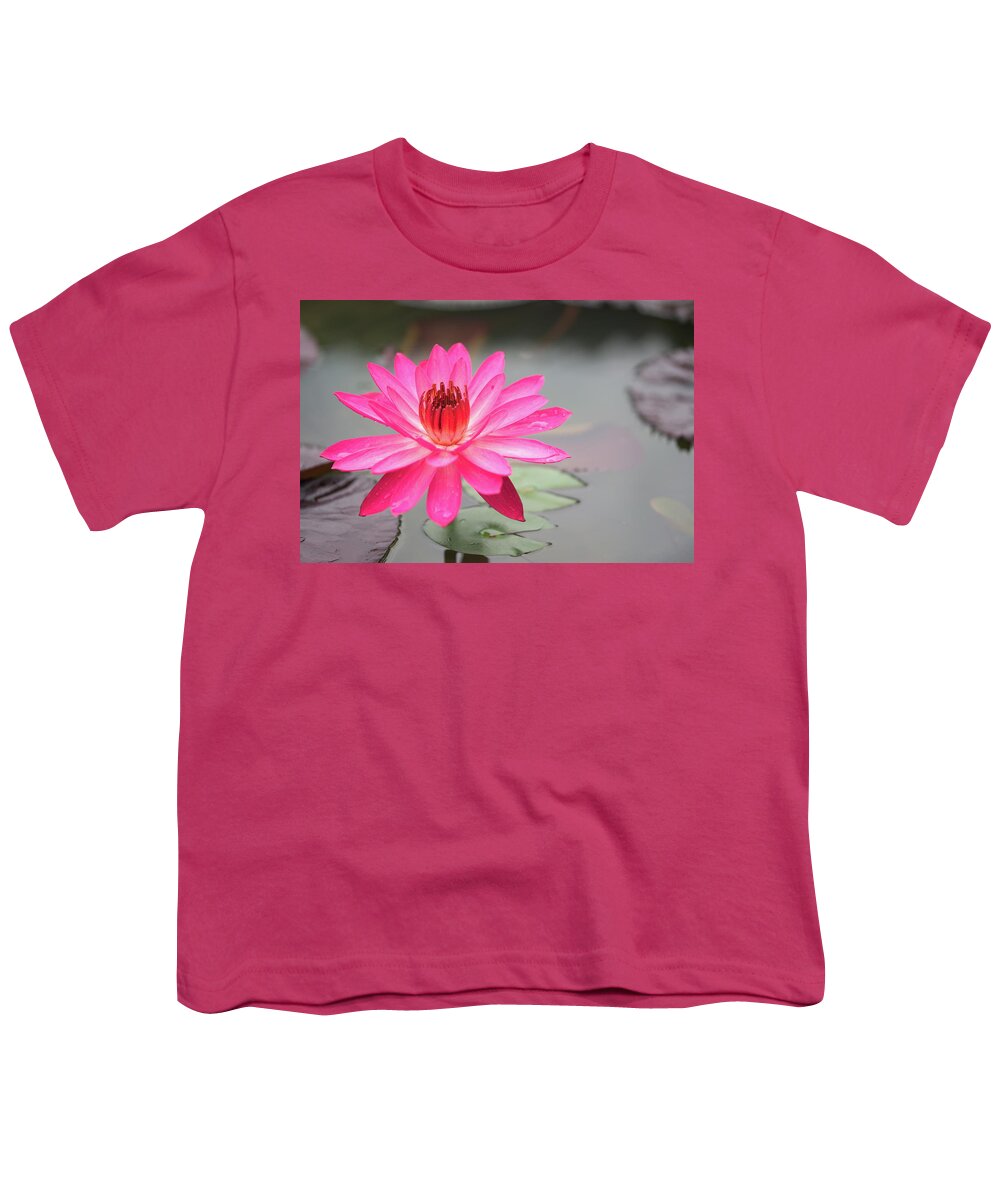 Lotus Youth T-Shirt featuring the photograph Lotus Pond by Ivan Franklin