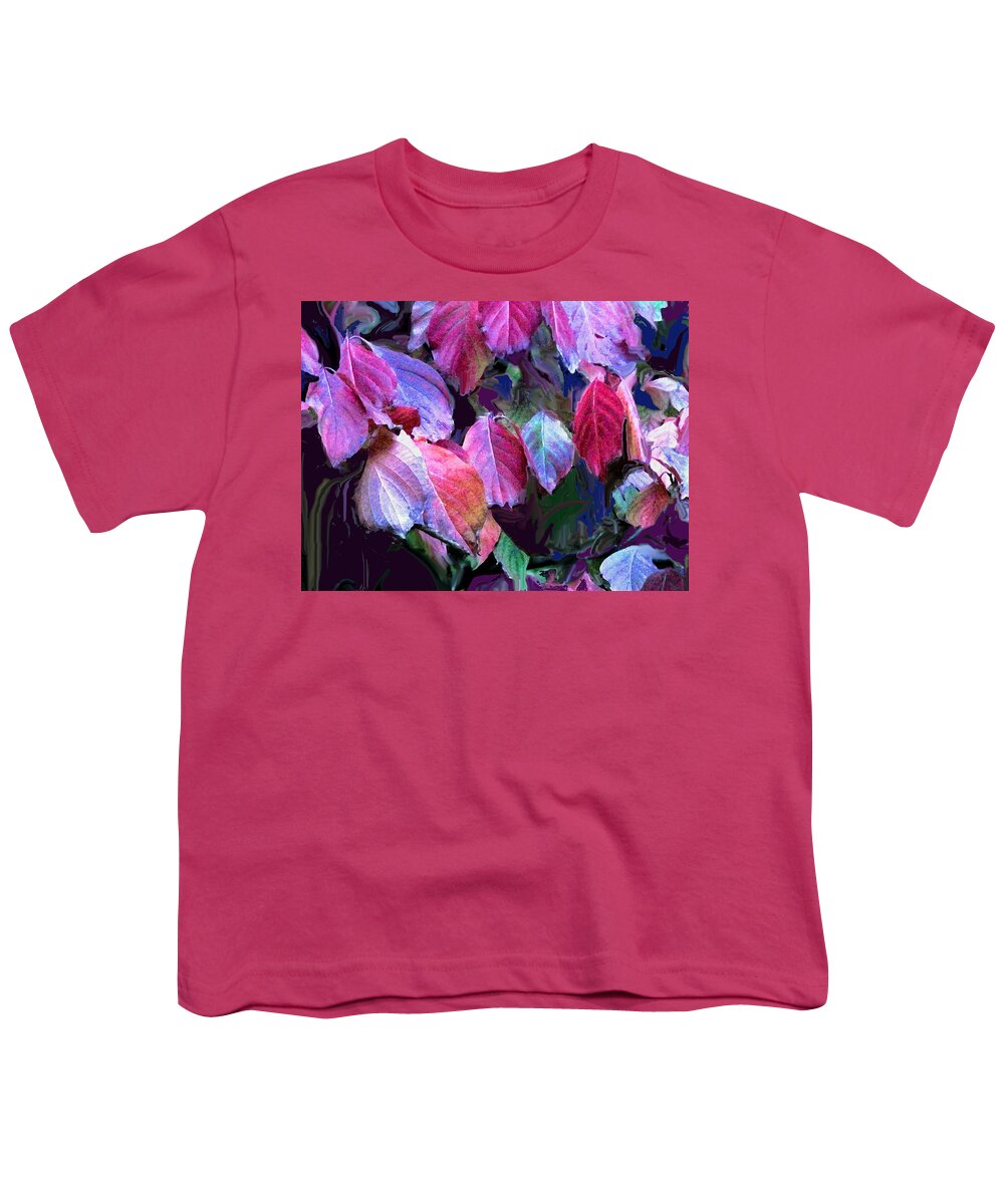 Leaves Youth T-Shirt featuring the photograph Purple Fall Leaves by Ian MacDonald