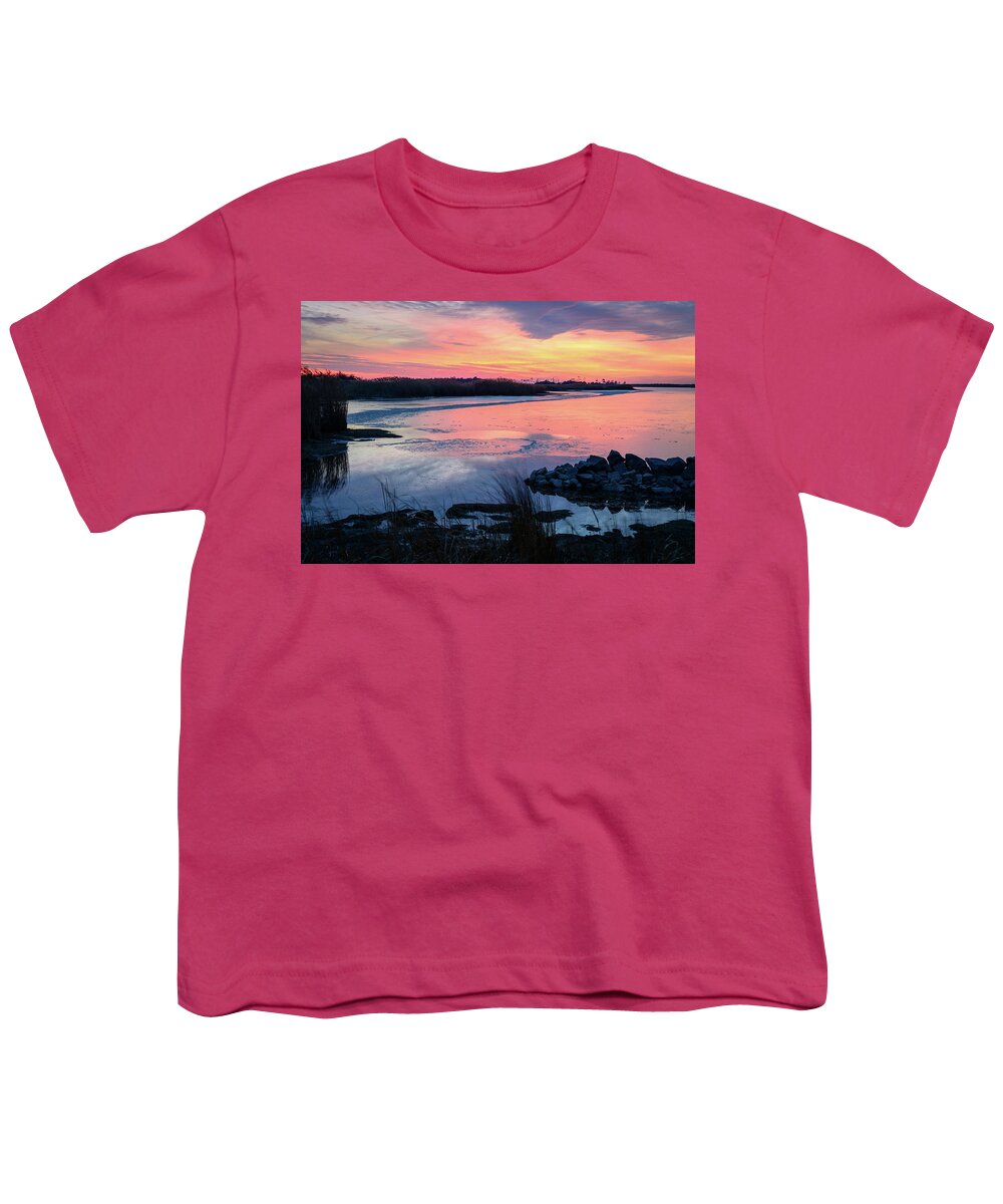 Back Bay Youth T-Shirt featuring the photograph Red Ice by Michael Scott