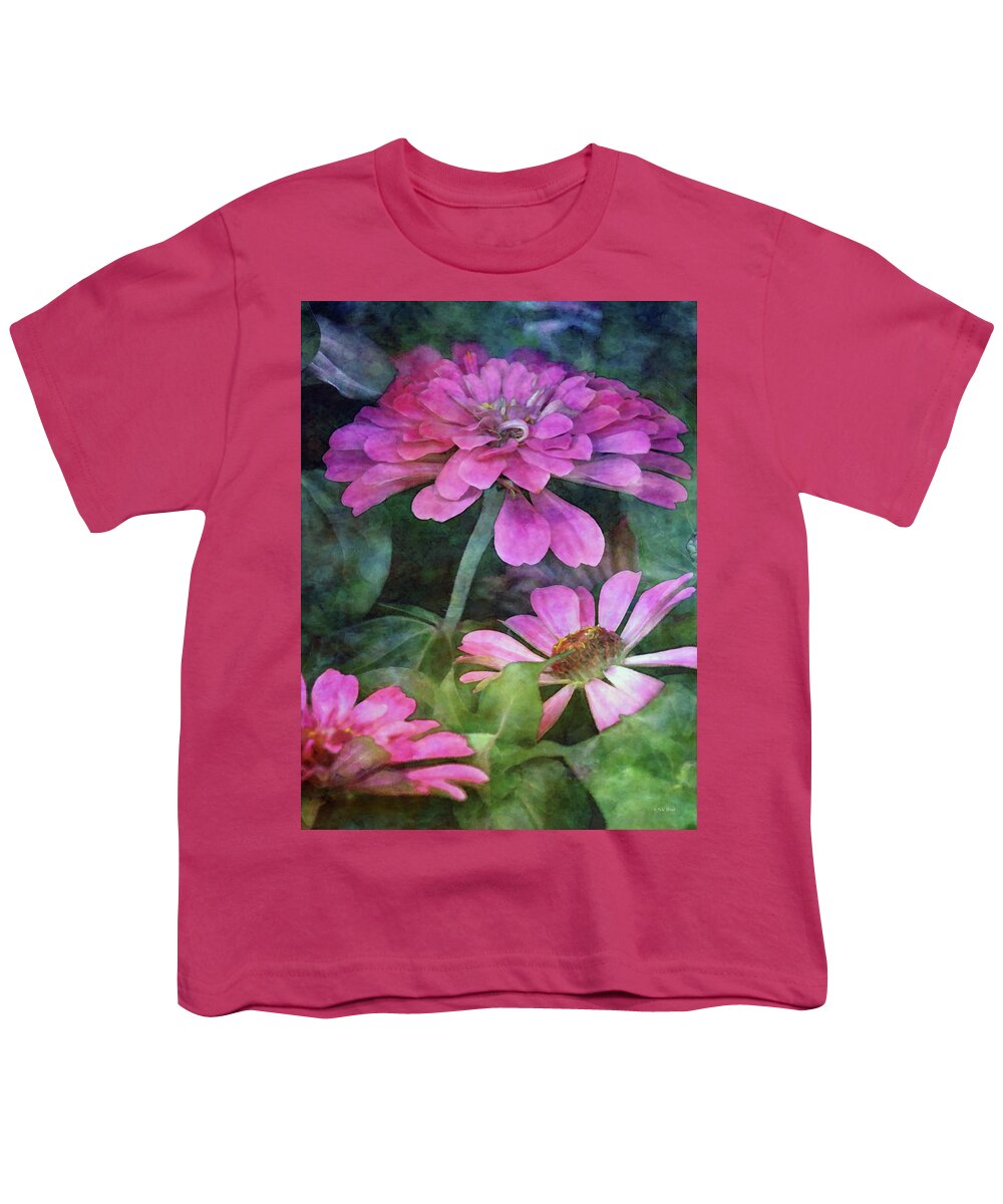 Impressionist Youth T-Shirt featuring the photograph Richly Pink 2394 IDP_2 by Steven Ward