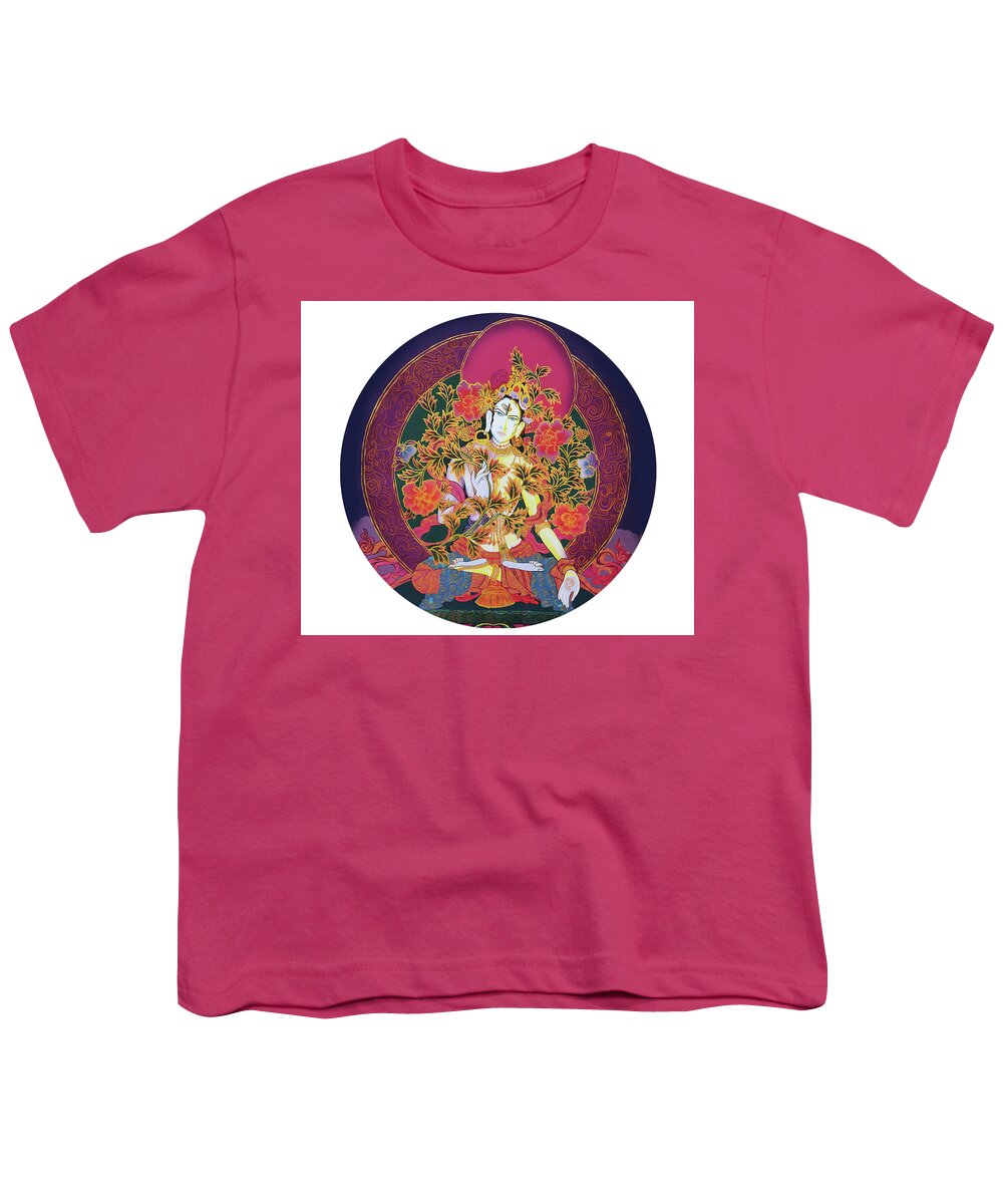 Spirituality Youth T-Shirt featuring the painting Shiva Shakti Yin and Yang by Guruji Aruneshvar Paris Art Curator Katrin Suter