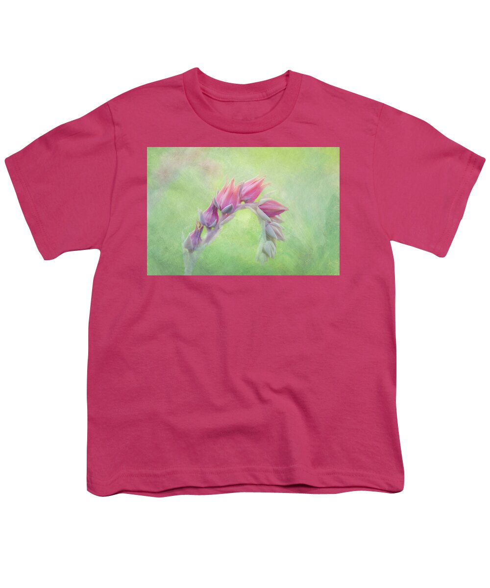 Photography Youth T-Shirt featuring the digital art Cactus Flower by Terry Davis