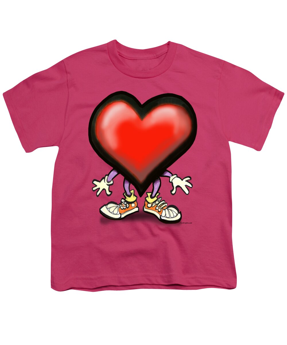 Heart Youth T-Shirt featuring the painting Big Heart by Kevin Middleton
