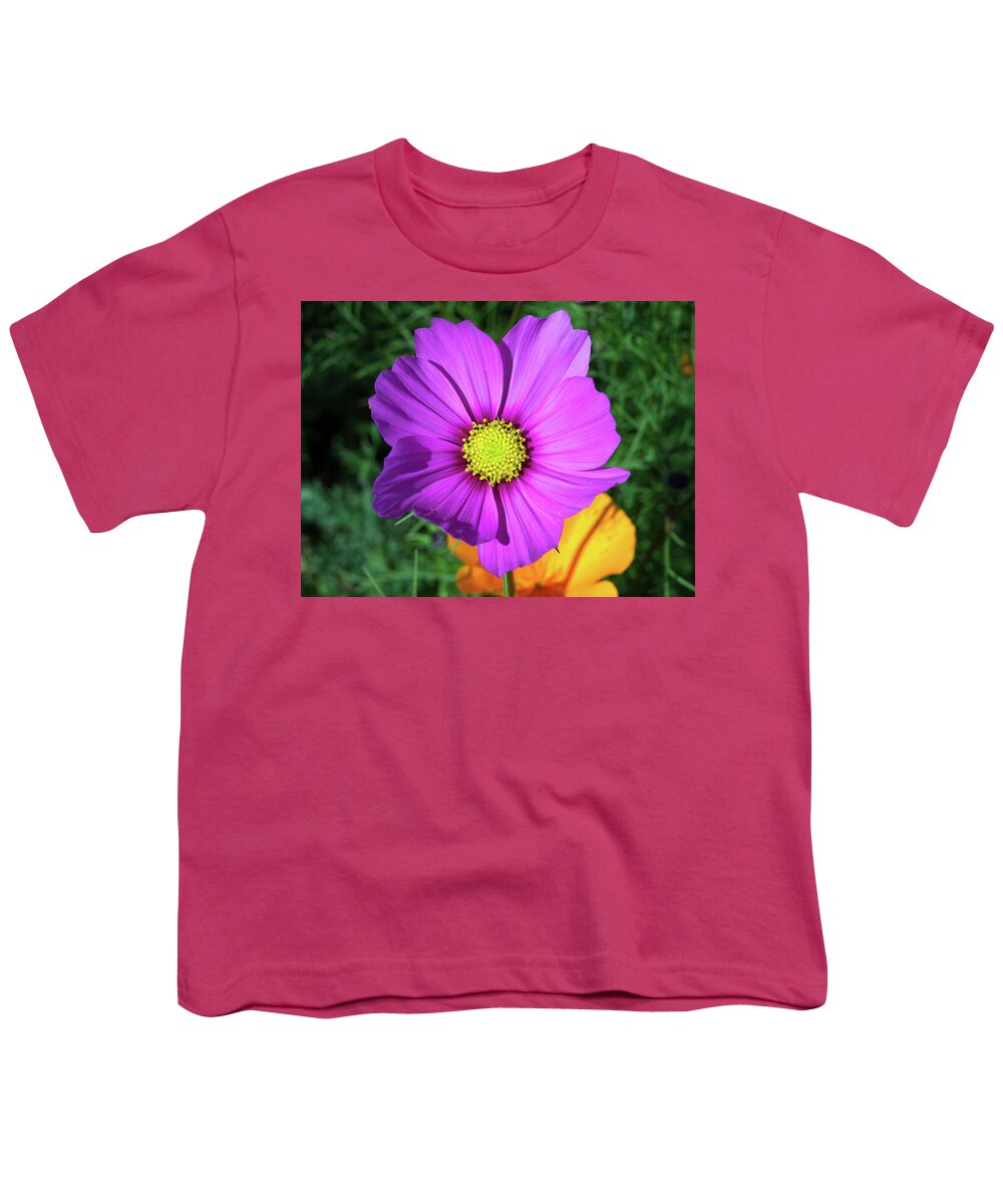 Art Youth T-Shirt featuring the photograph Fuchsia And Orange by David Desautel