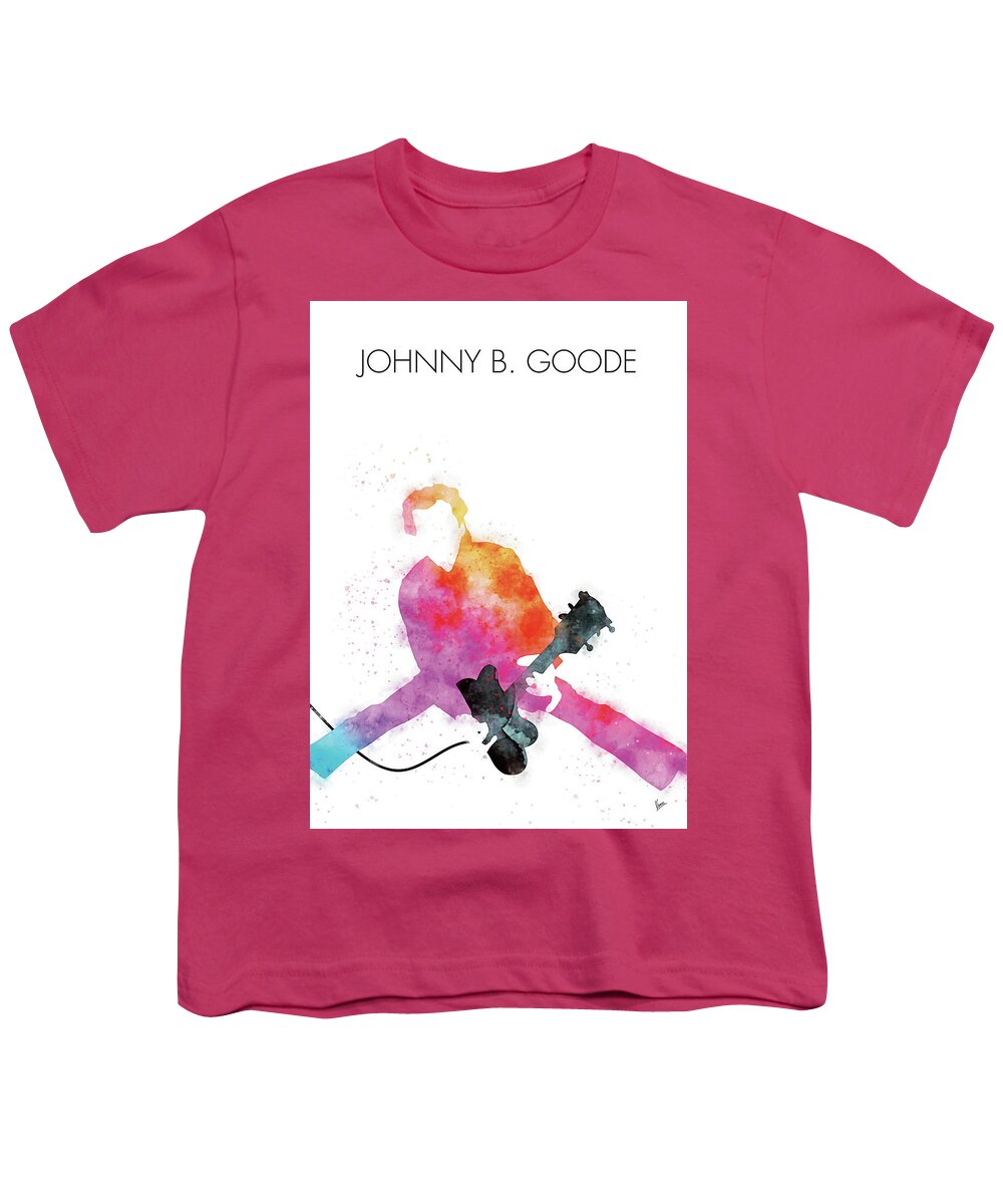 Chuck Youth T-Shirt featuring the digital art No015 MY Chuck Berry Watercolor Music poster by Chungkong Art