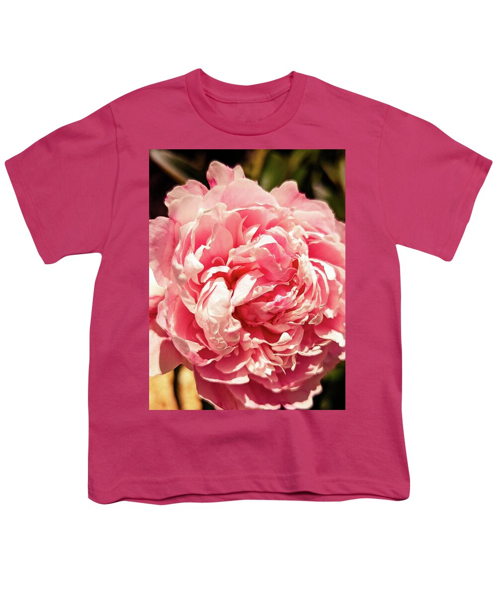 Flower Youth T-Shirt featuring the photograph Pink Floral Bloom by Annalisa Rivera-Franz