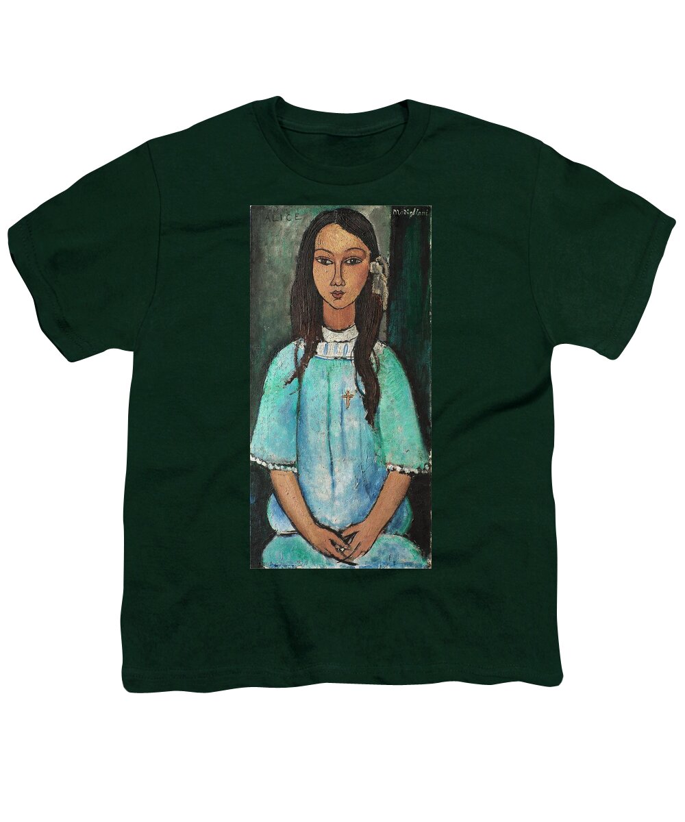 Amedeo Modigliani Youth T-Shirt featuring the painting Alice by Amedeo Modigliani