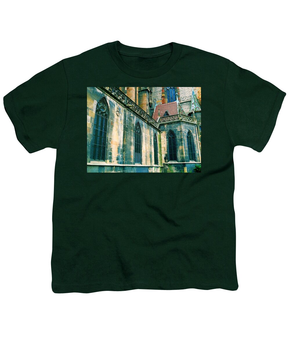 St. Martin's Church Youth T-Shirt featuring the digital art Five Window Arches by Maria Huntley