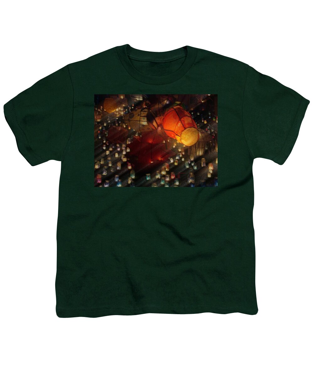 Lanterns Youth T-Shirt featuring the photograph Colorful Lanterns by Zinvolle Art