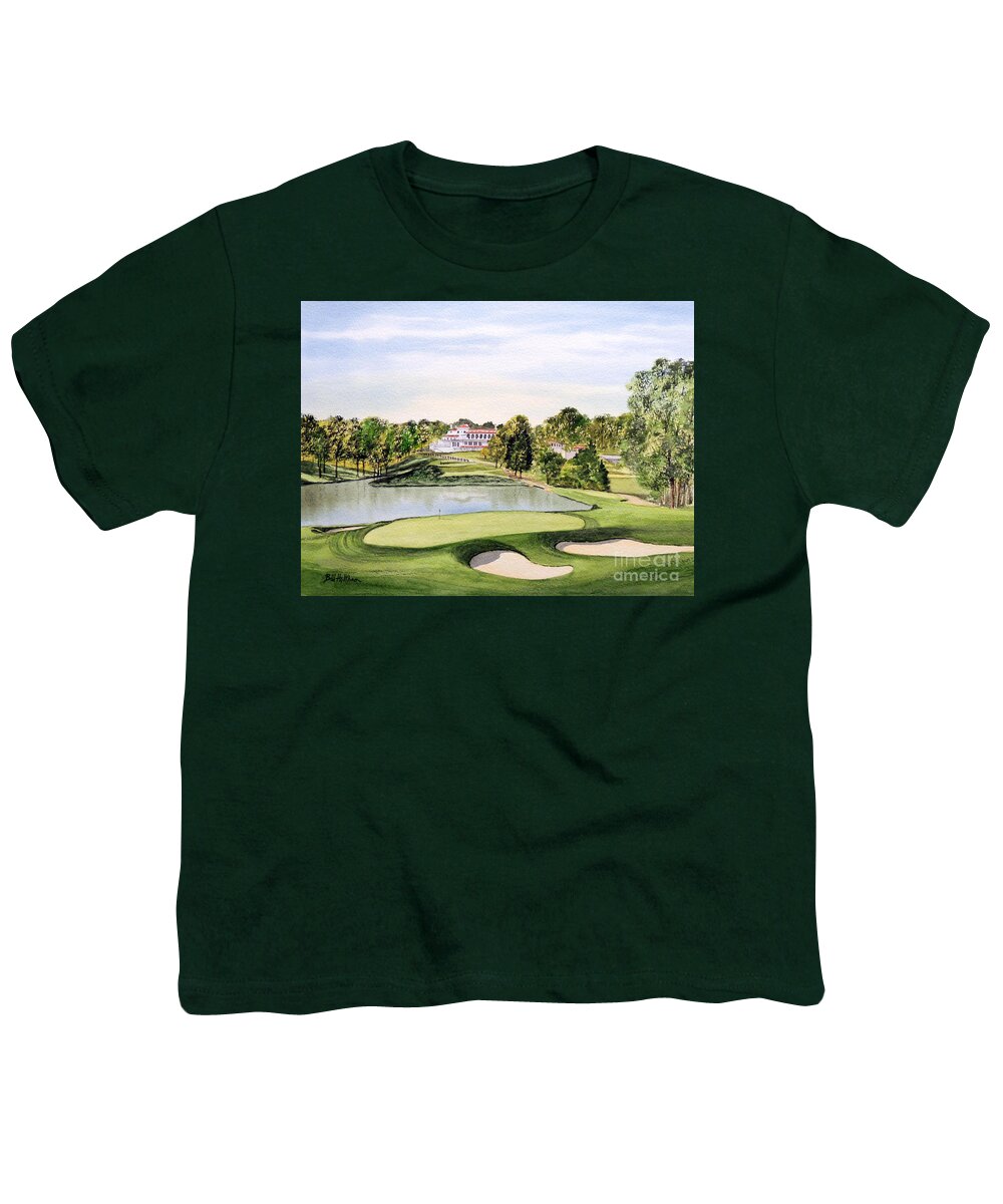 Congressional Golf Course 10th Hole Youth T-Shirt featuring the painting Congressional Golf Course 10Th Hole by Bill Holkham