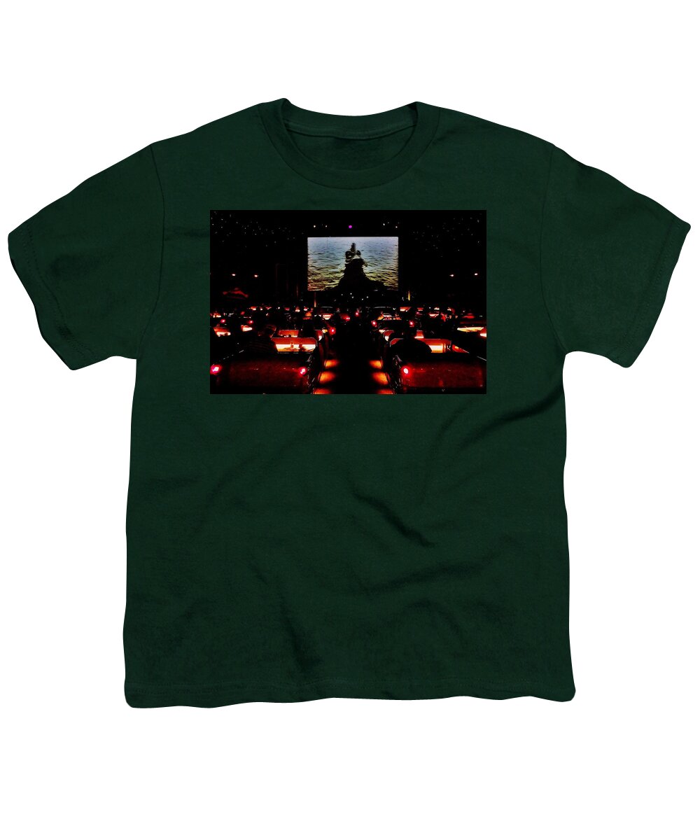 Drive-in Youth T-Shirt featuring the photograph Drive-In Monster Movie by Benjamin Yeager