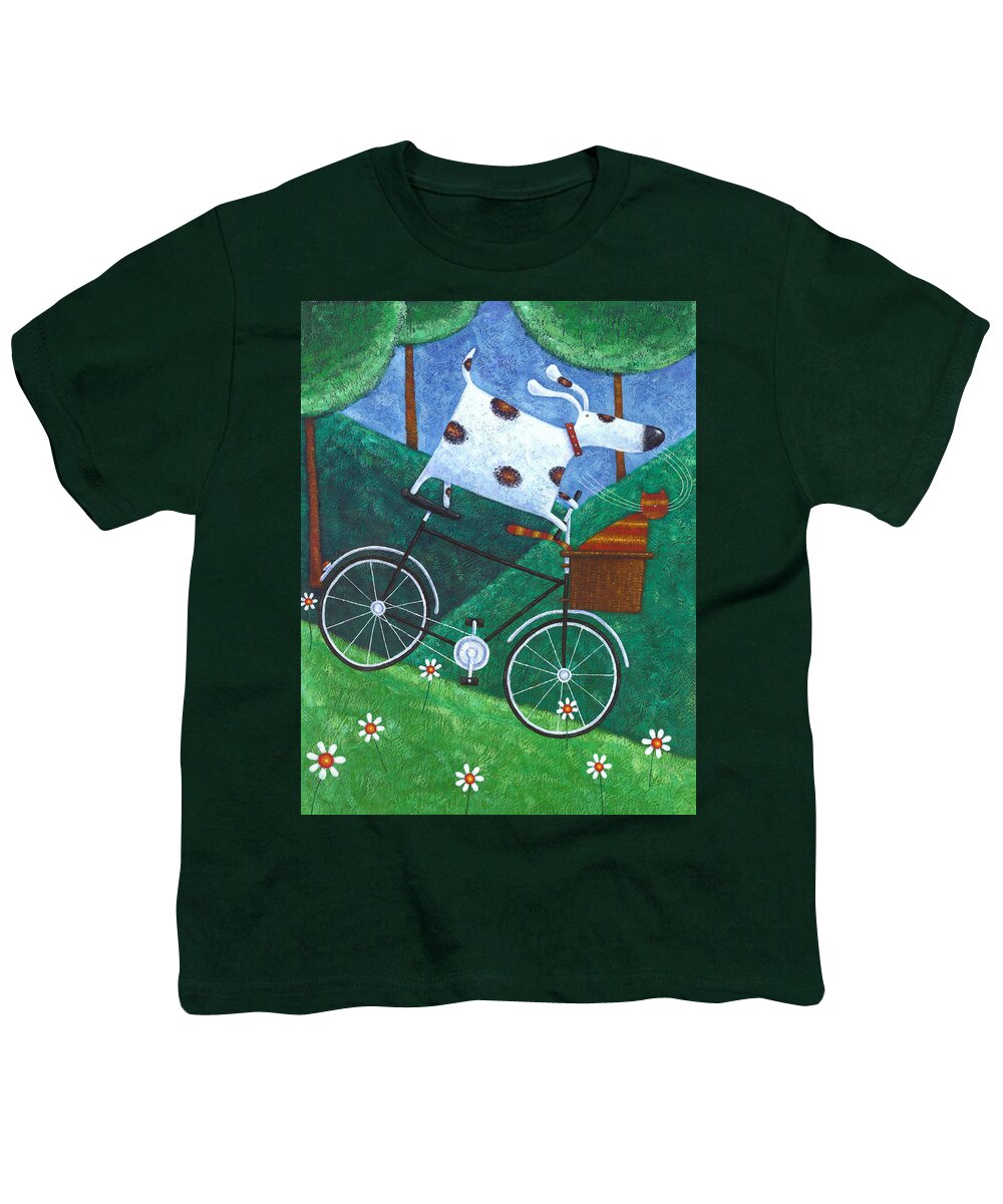Peter Adderley Youth T-Shirt featuring the photograph Dukes Bike Ride by MGL Meiklejohn Graphics Licensing