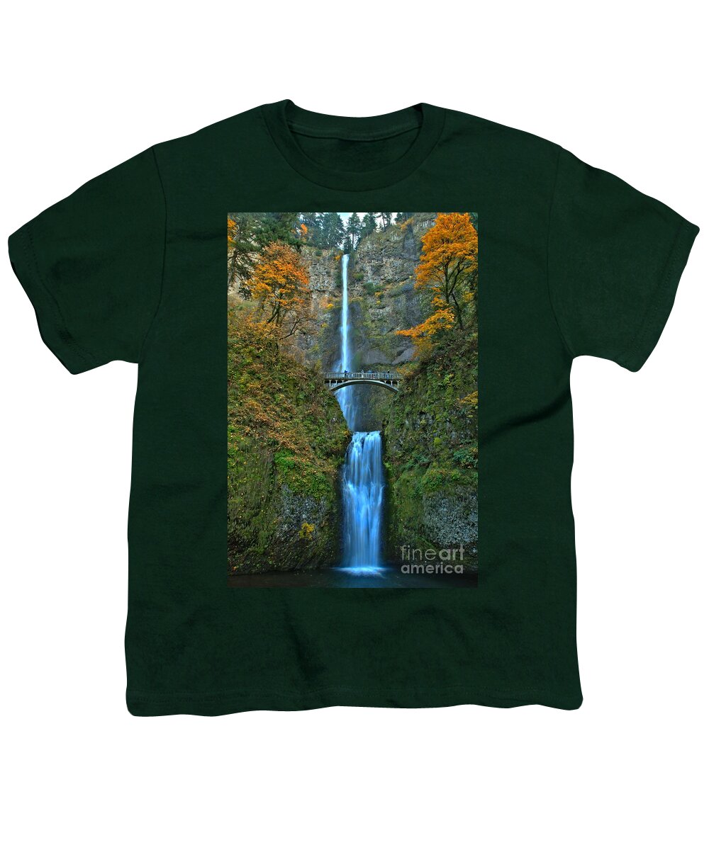 Multnomah Youth T-Shirt featuring the photograph Fall Decorations At Multnomah by Adam Jewell