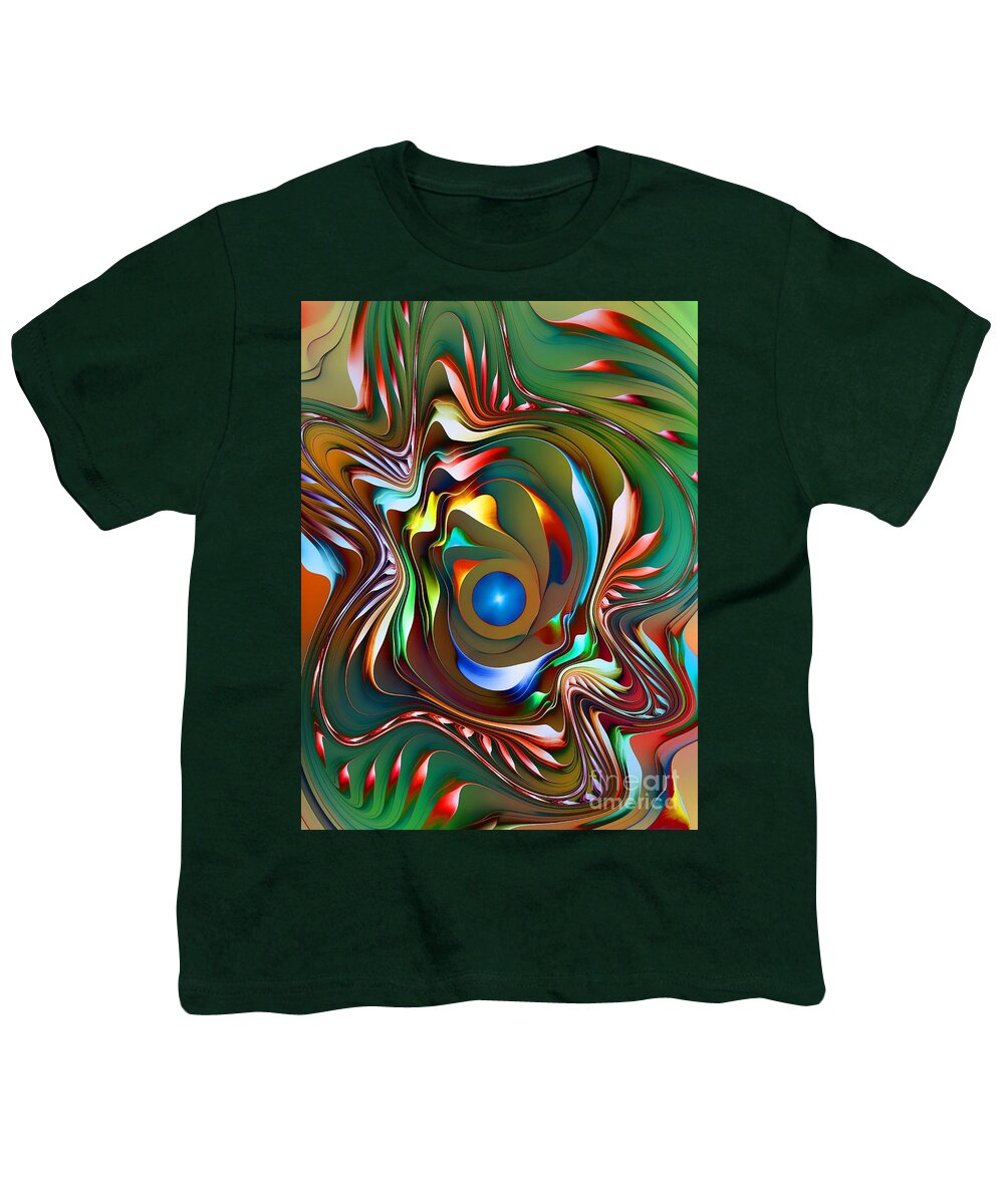 Abstract.digital Youth T-Shirt featuring the digital art Fantasy Flower 3 by Klara Acel