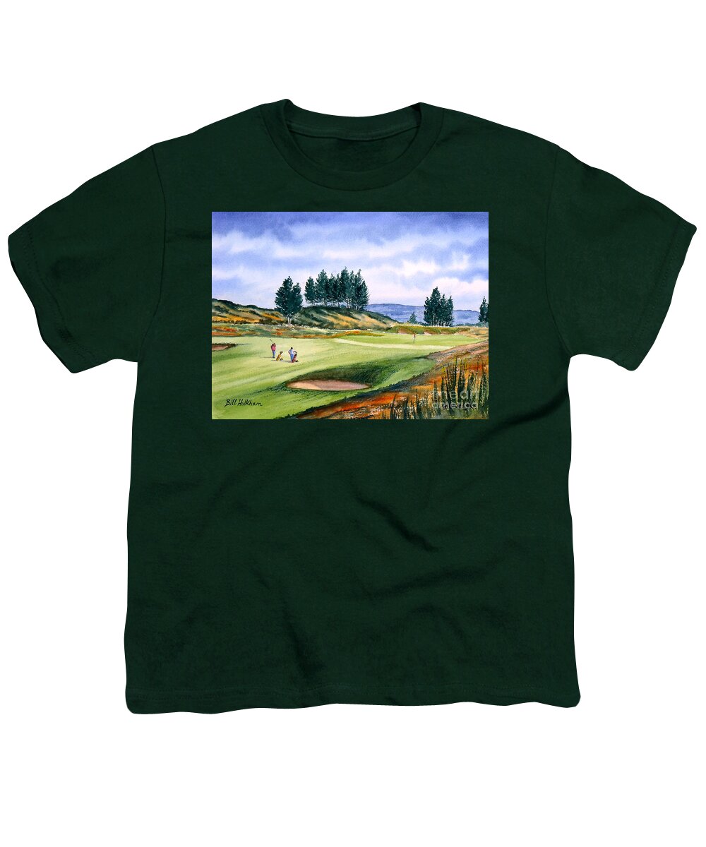 Golf Youth T-Shirt featuring the painting Gleneagles - The Kings Golf Course by Bill Holkham