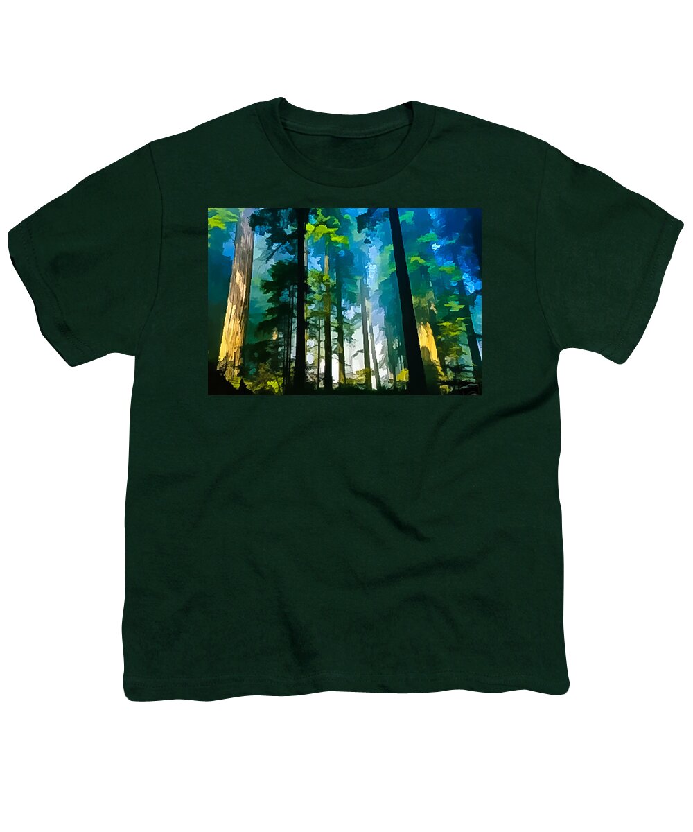 Digital Painting Youth T-Shirt featuring the digital art Never Never Land by Louis Dallara