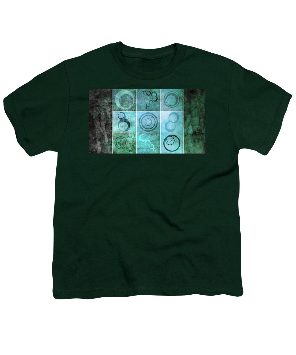 Abstract Youth T-Shirt featuring the mixed media Orb Ensemble 1 by Angelina Tamez