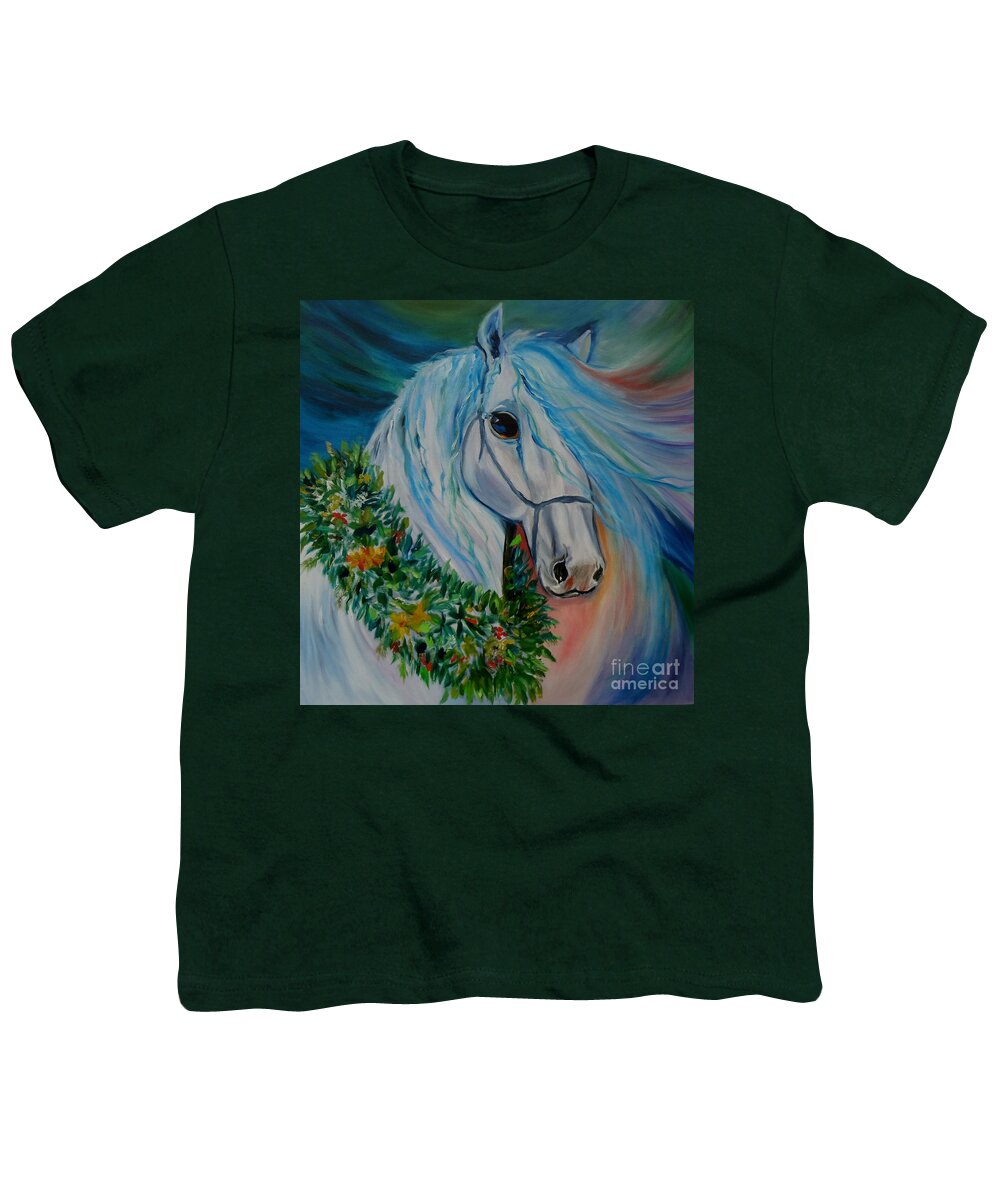 Horse Youth T-Shirt featuring the painting Paniolo Horse Jenny Lee Discount by Jenny Lee